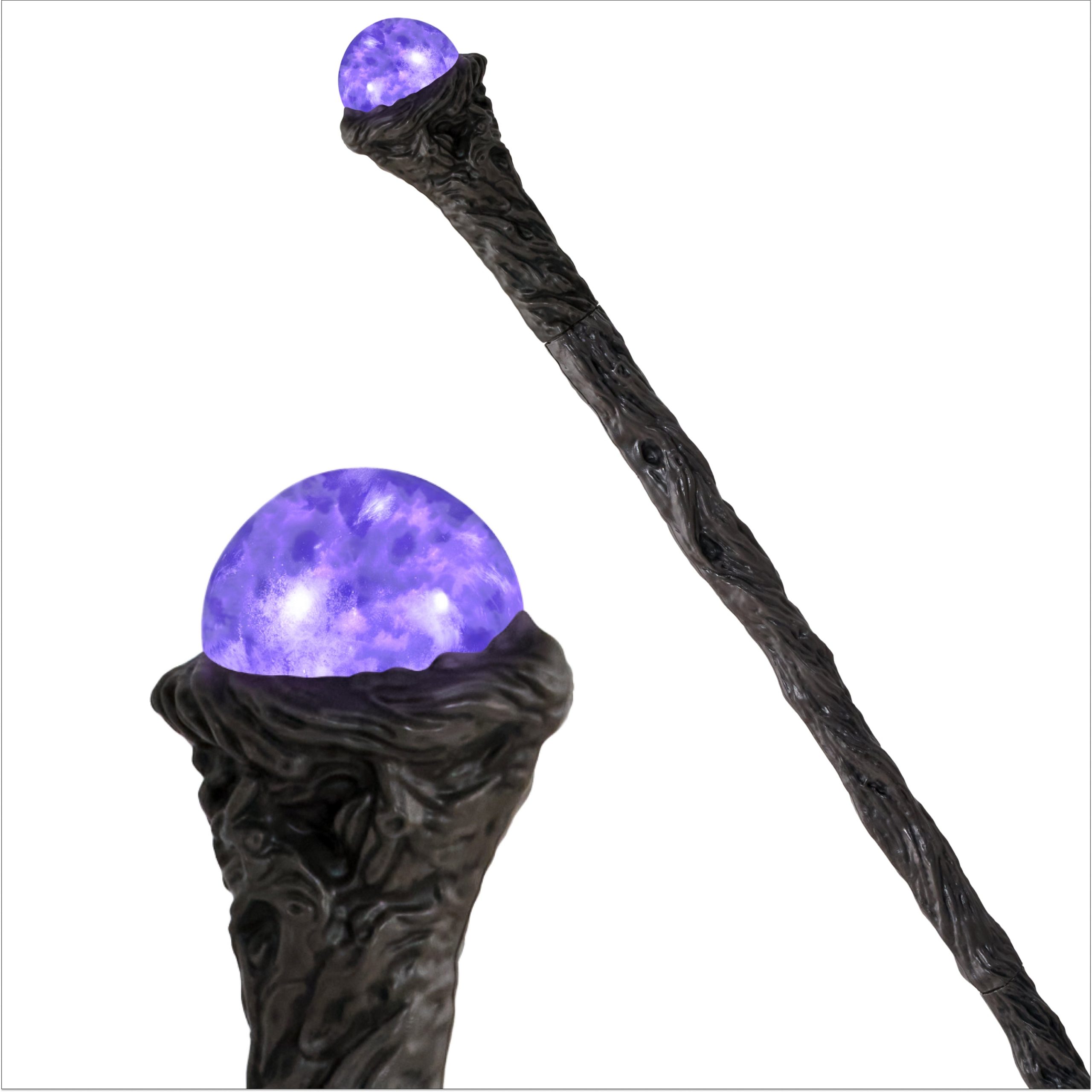 Halloween LED Witch Staff, Light Up Magic Vintage Walking Cane