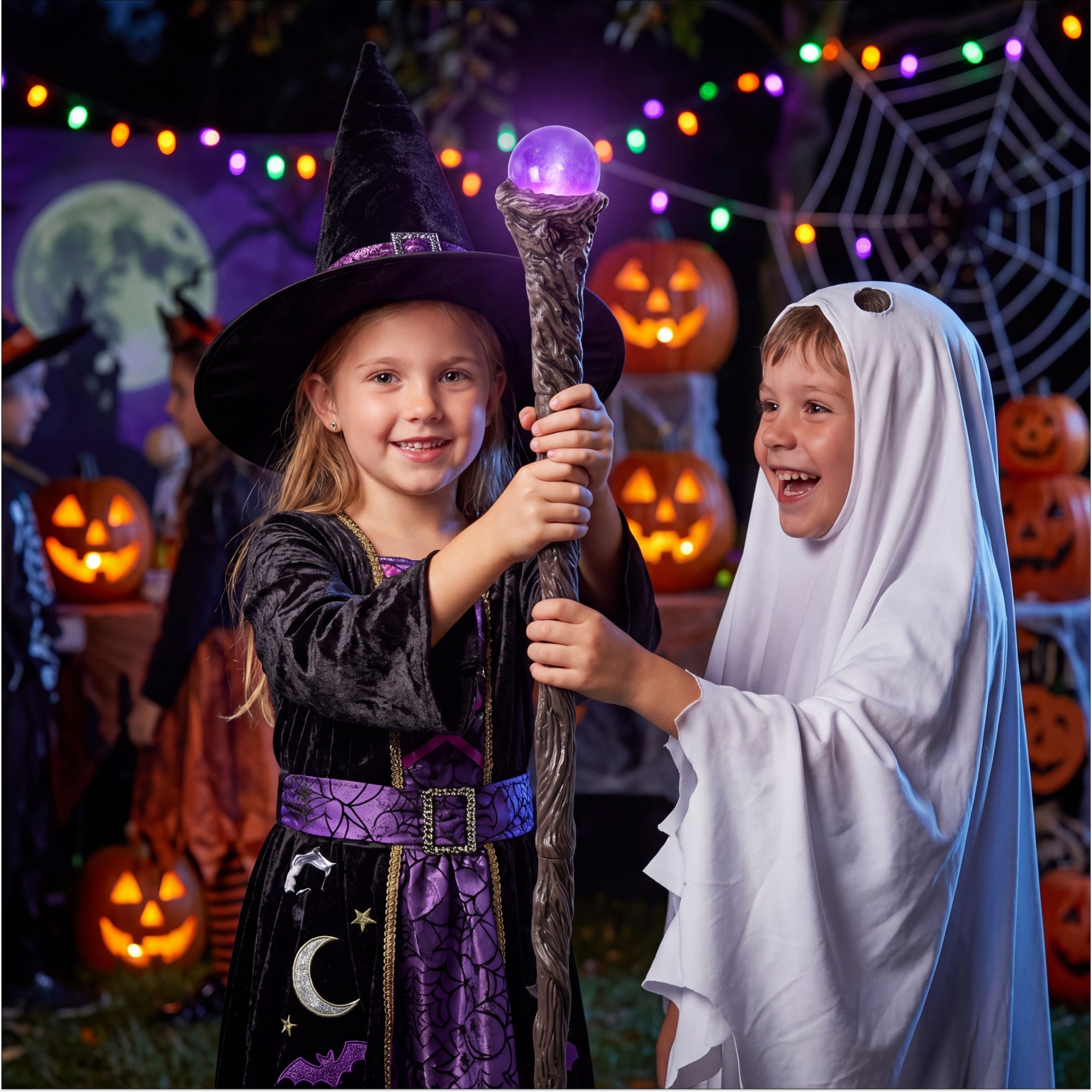 Halloween LED Witch Staff, Light Up Magic Vintage Walking Cane - Image 7