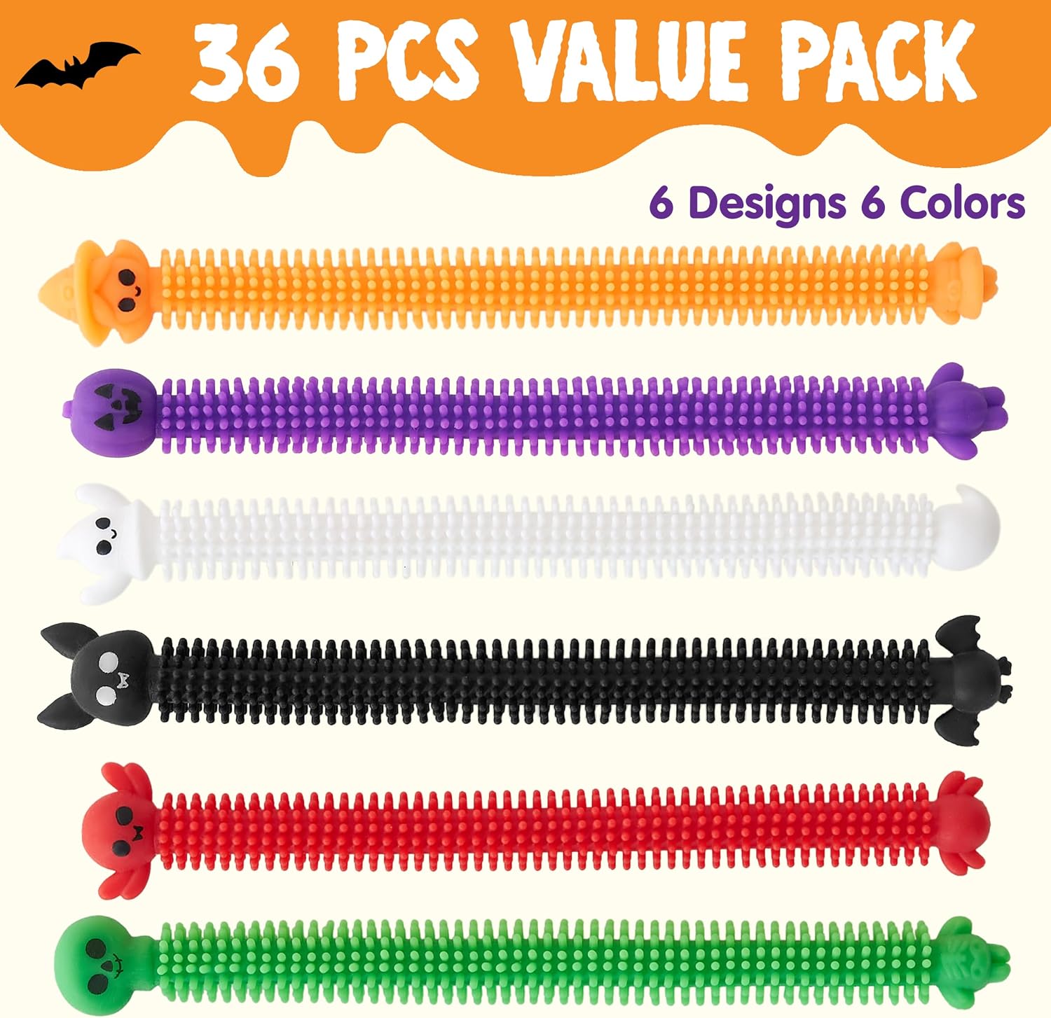 JOYIN 36 Pcs Halloween Stretchy Strings Sensory Toys - Image 2