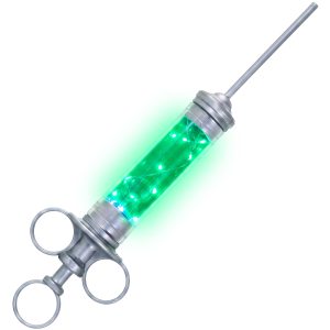 LED Light-Up Radioactive Syringe Prop - Mad Scientist Costume Accessory