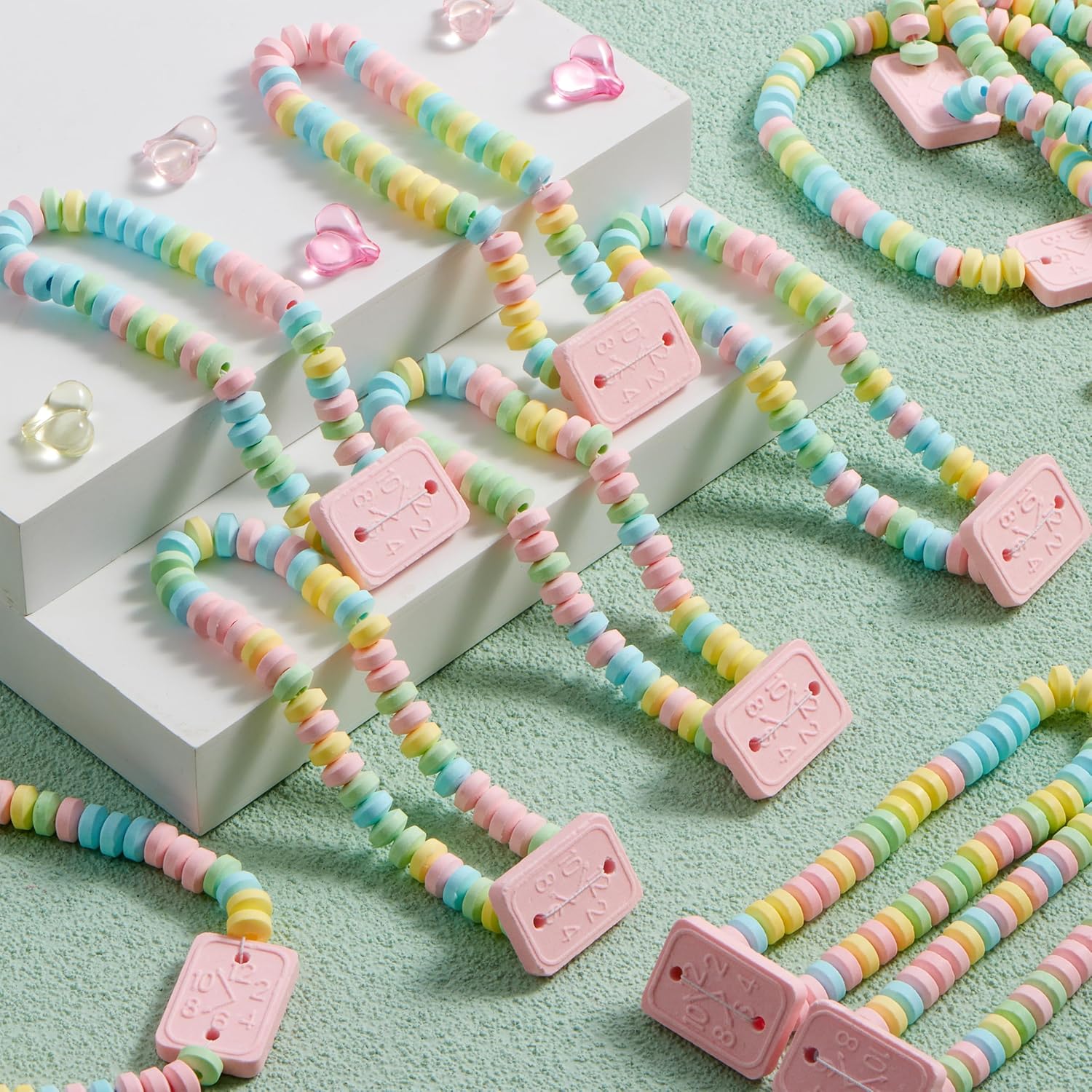 24PCS Valentines Day Bracelet Candy, Individually Wrapped Color Snacks Tiny for Kids - Image 3