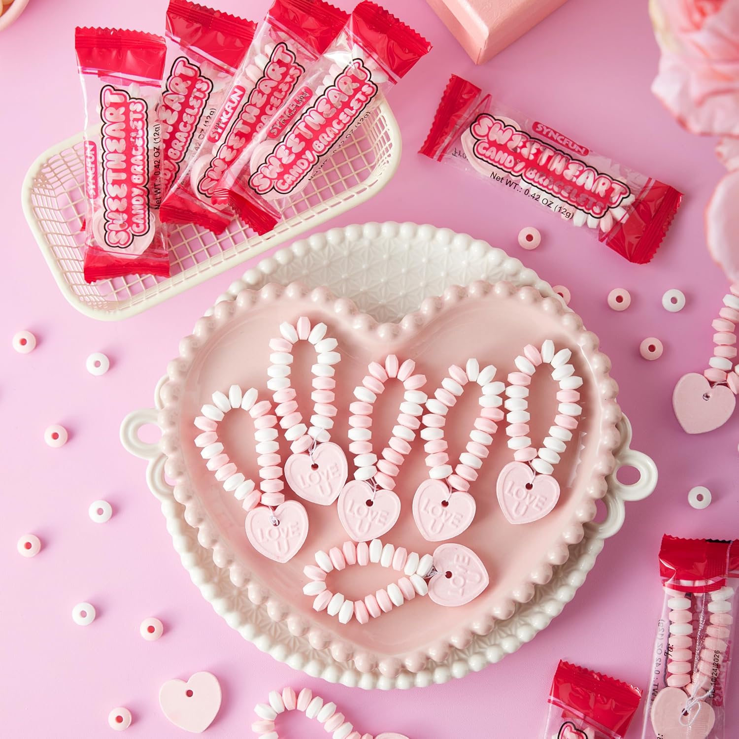 24PCS Valentines Day Candy Bracelets - Party Favor, Holiday Reward - Image 5