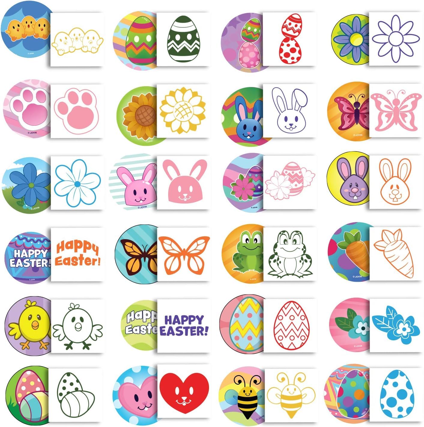 24 Pcs Easter Egg Stampers Toys for Egg Hunt, Party Favors & Classroom Prizes - Image 3