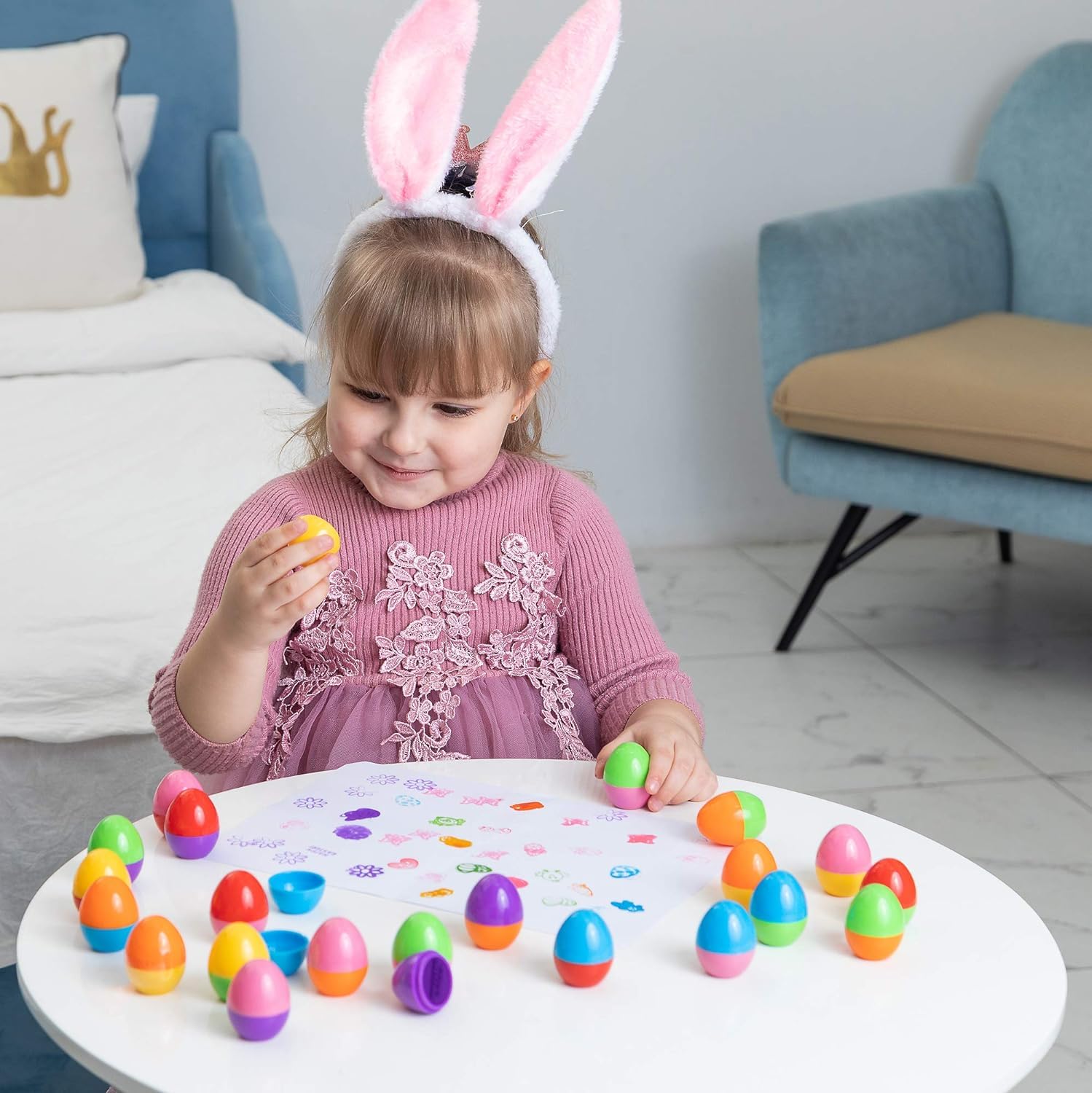 24 Pcs Easter Egg Stampers Toys for Egg Hunt, Party Favors & Classroom Prizes - Image 8