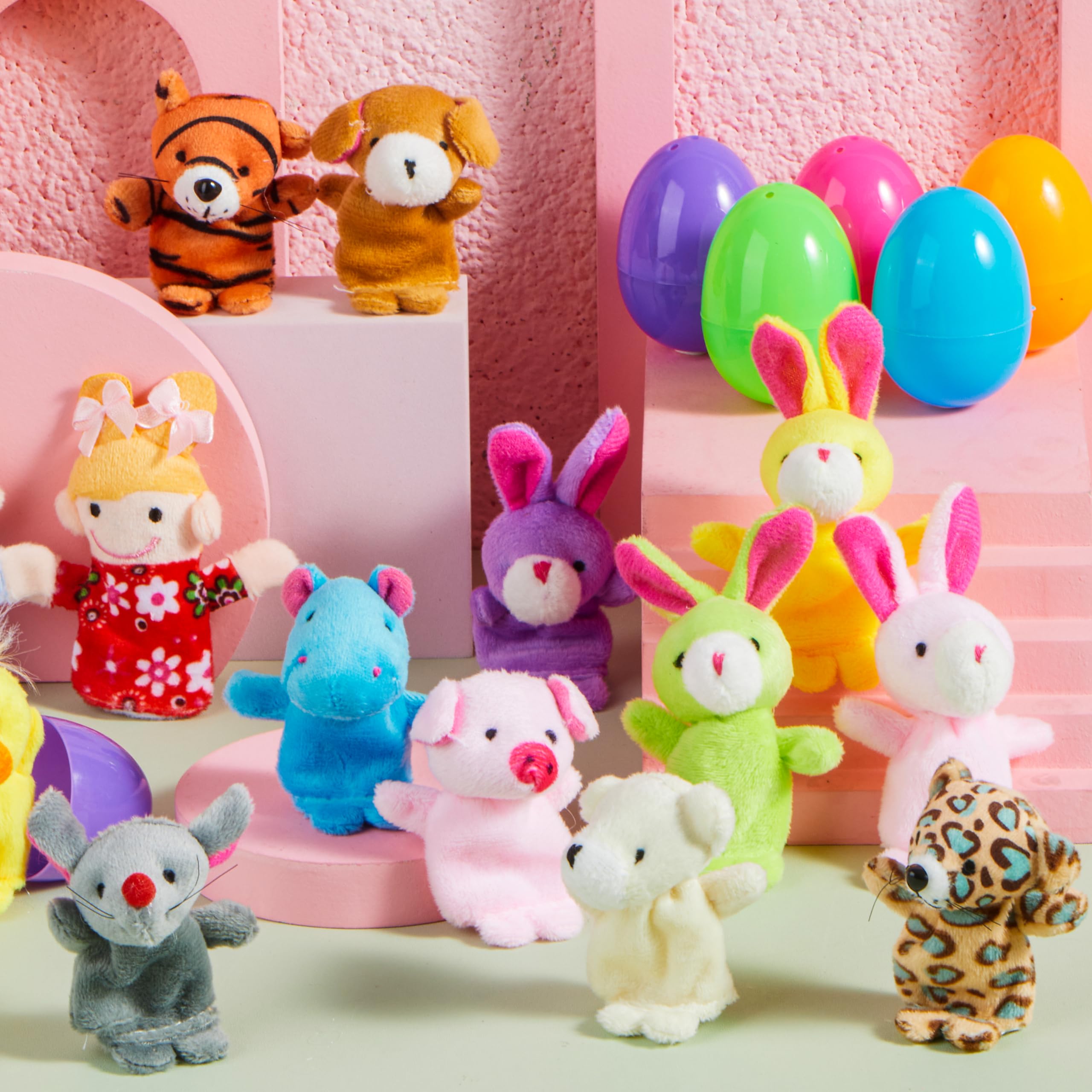 24 Pcs Prefilled Easter Eggs with Finger Puppets for Kids Party & Hunt - Image 8