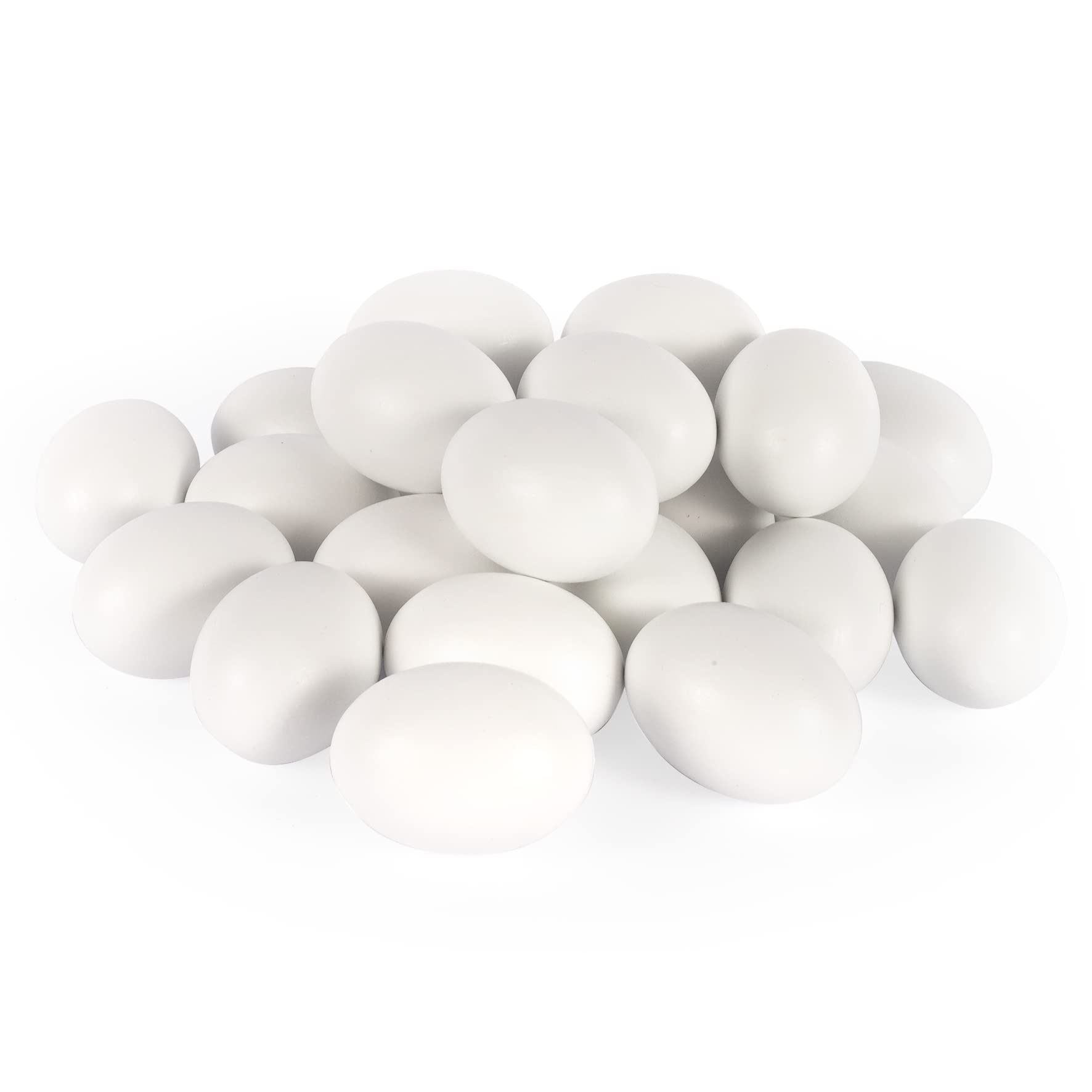 24 Pcs Unpainted White Wooden Easter Eggs for DIY Decor & Easter Hunt - Image 4