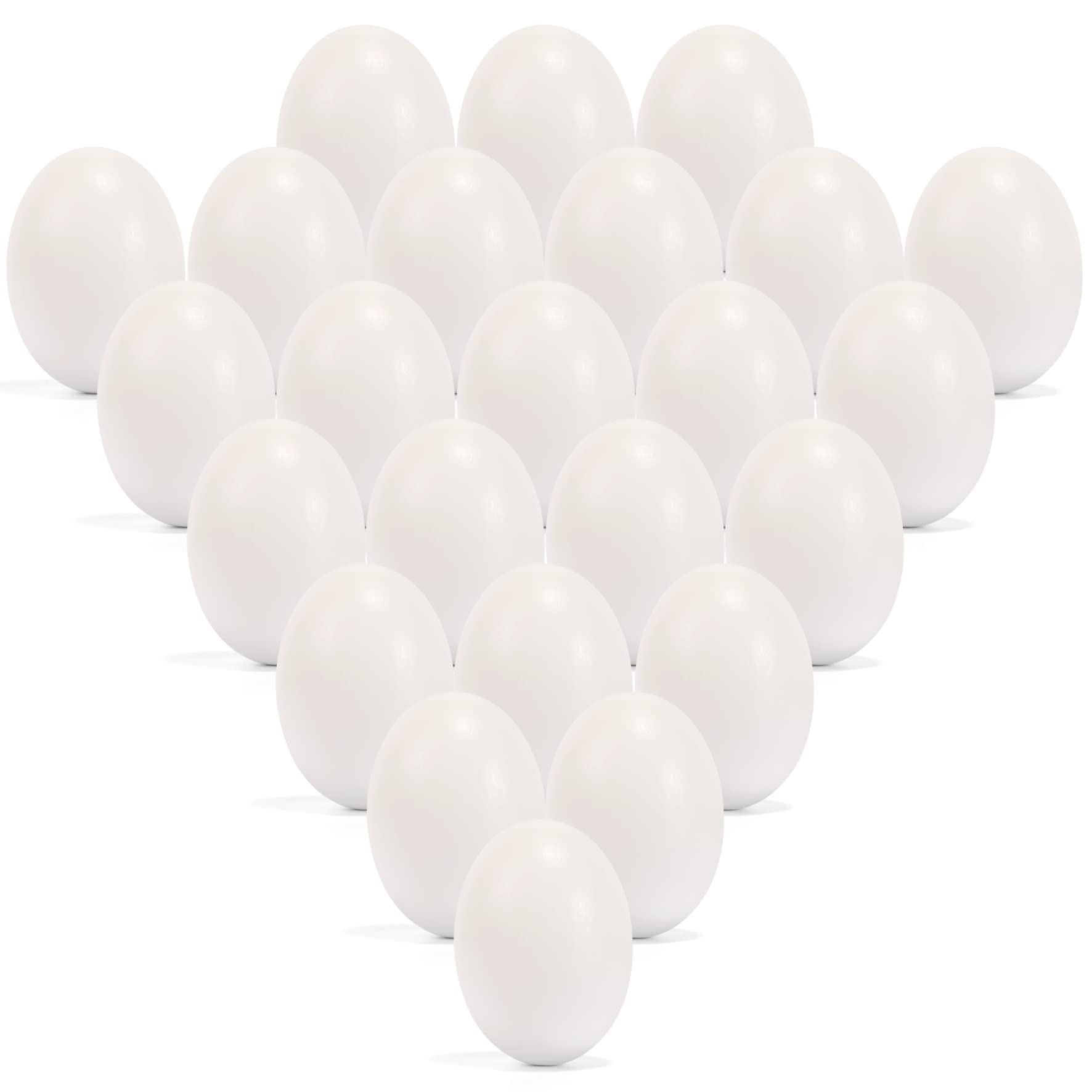 24 Pcs Unpainted White Wooden Easter Eggs for DIY Decor & Easter Hunt - Image 5