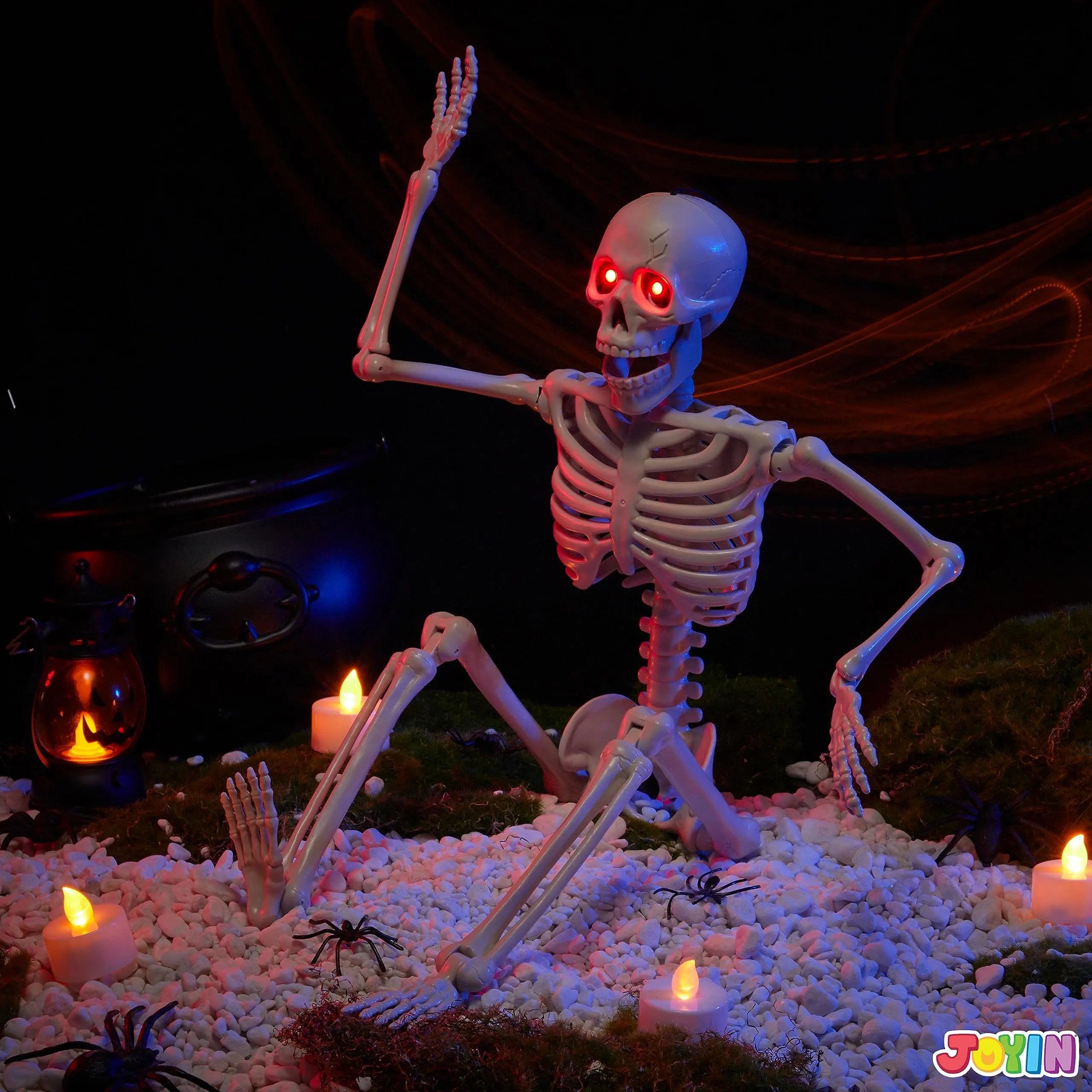 24in Halloween Skeleton Full Body Human Plastic Bones - Image 8