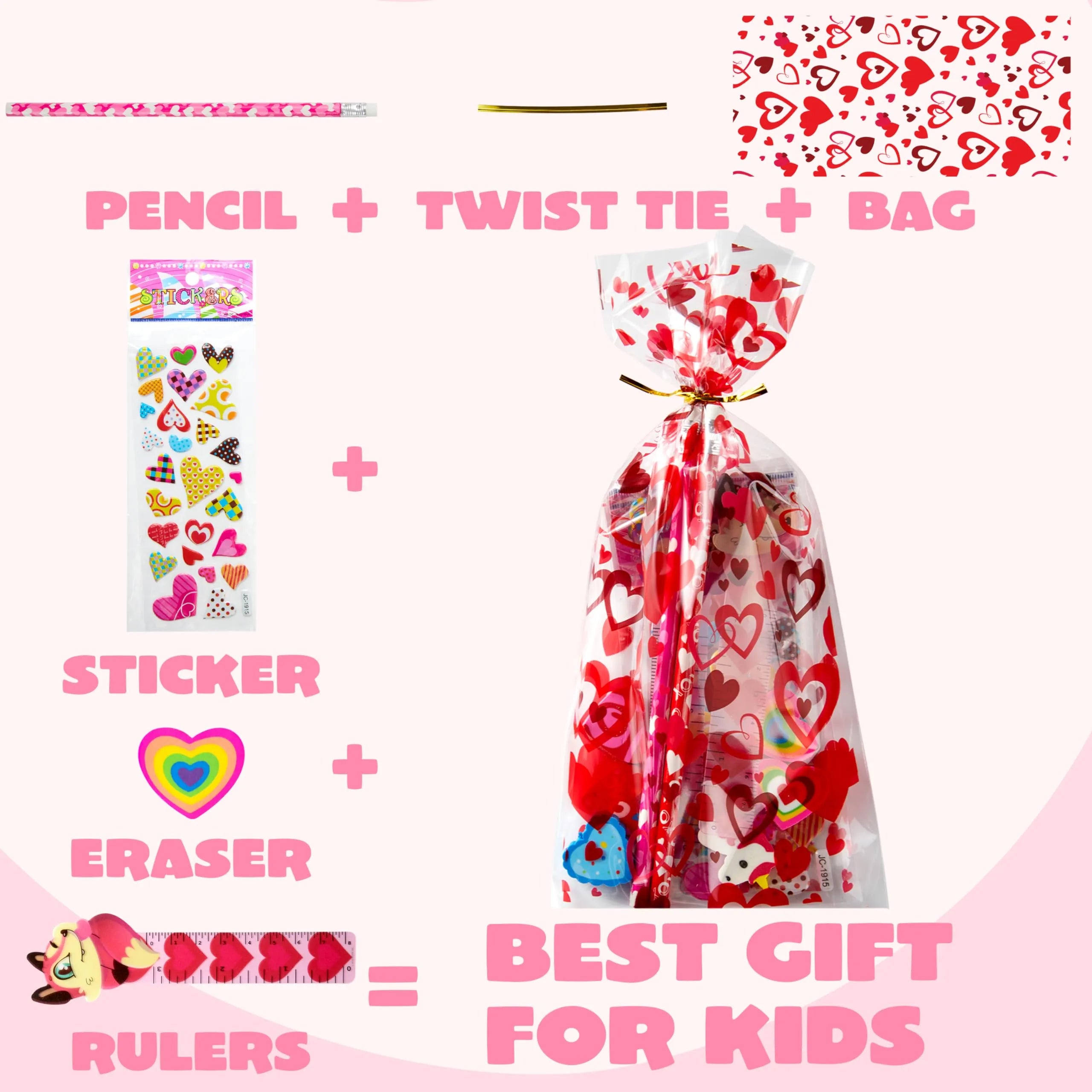 28 Pack Valentines Day Stationery Set Assorted for Kids Exchange Gift - Image 3