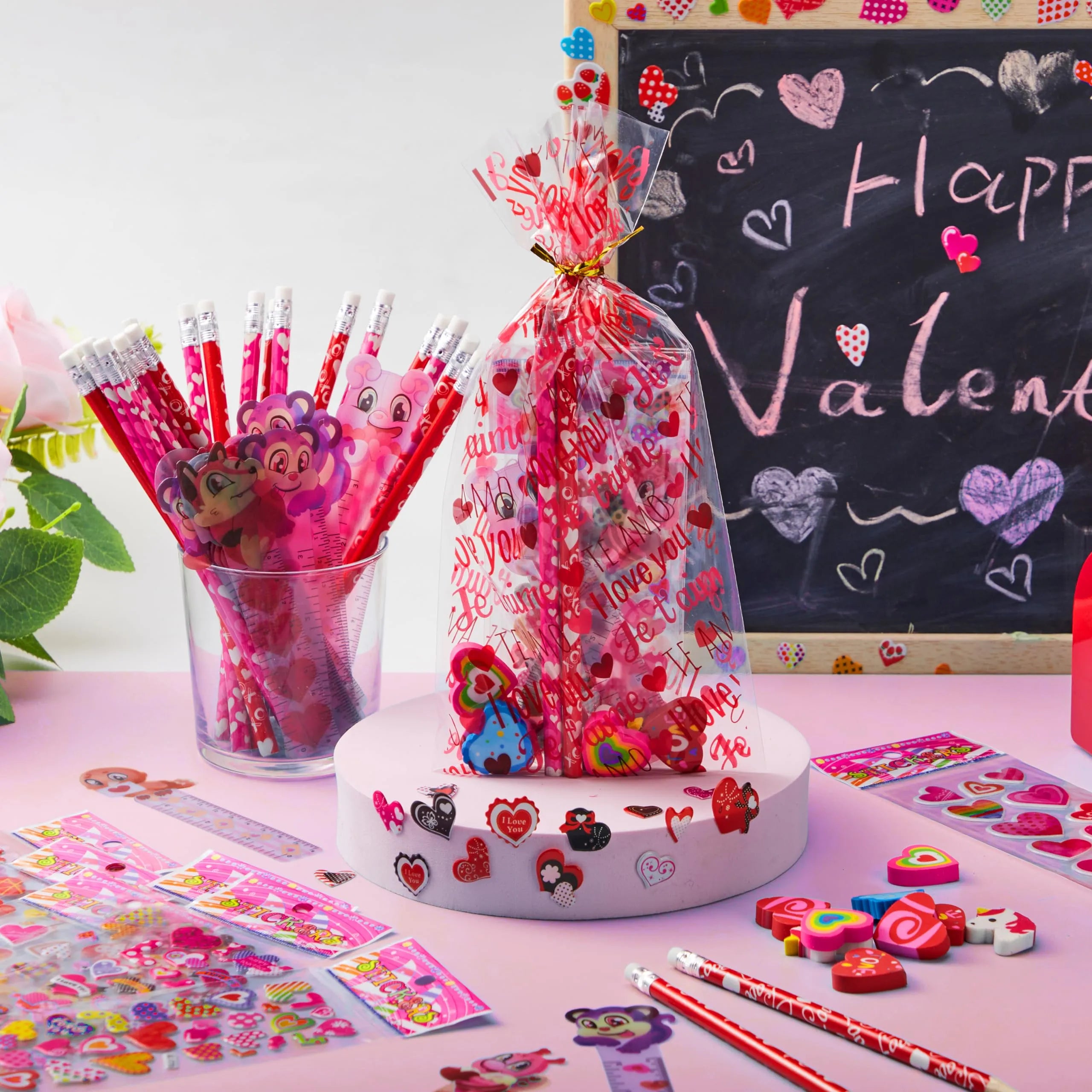 28 Pack Valentines Day Stationery Set Assorted for Kids Exchange Gift - Image 4
