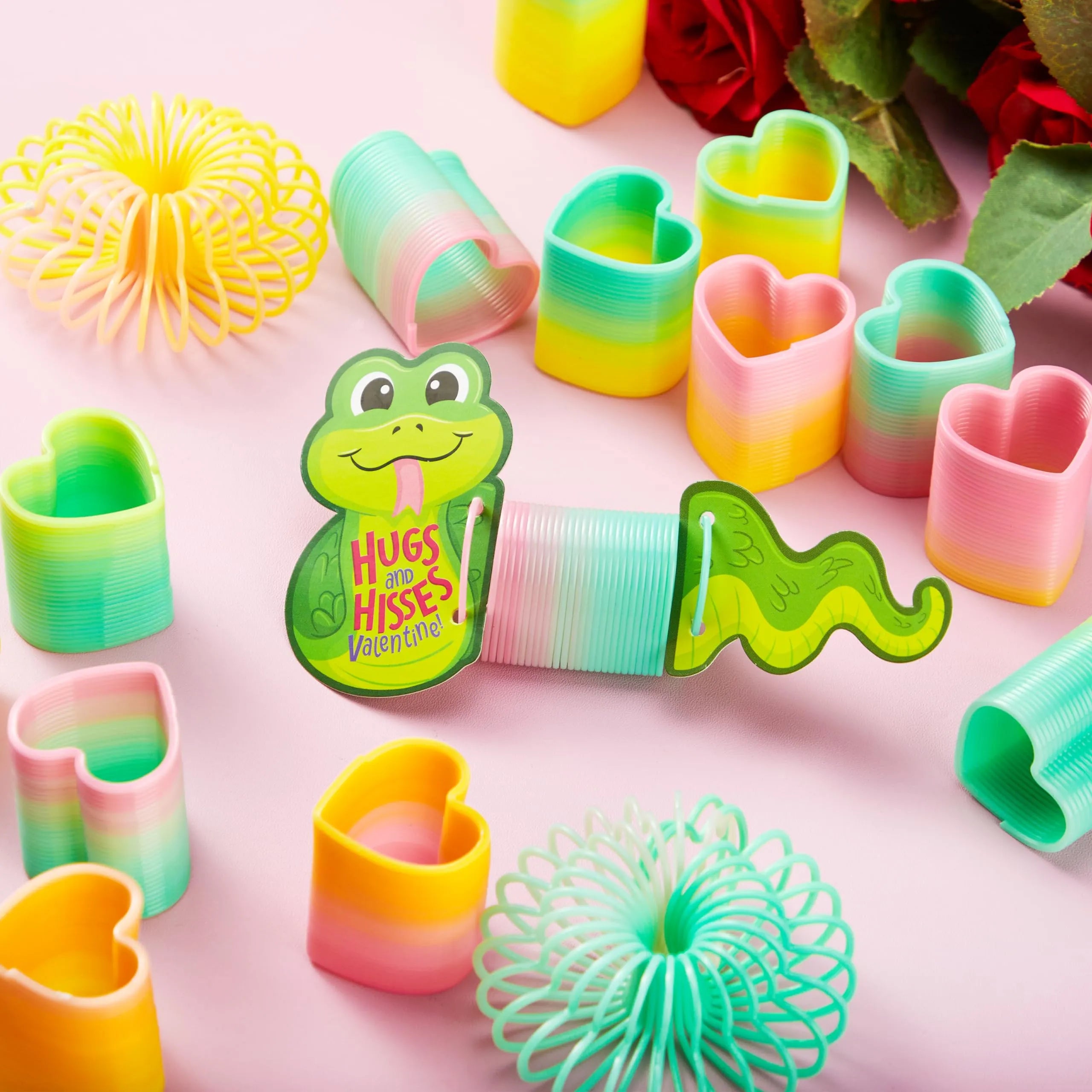 28 Packs Valentine’s Day Critter Kind Gift Cards with Colored Springs for Kids Classroom Exchange - Image 5