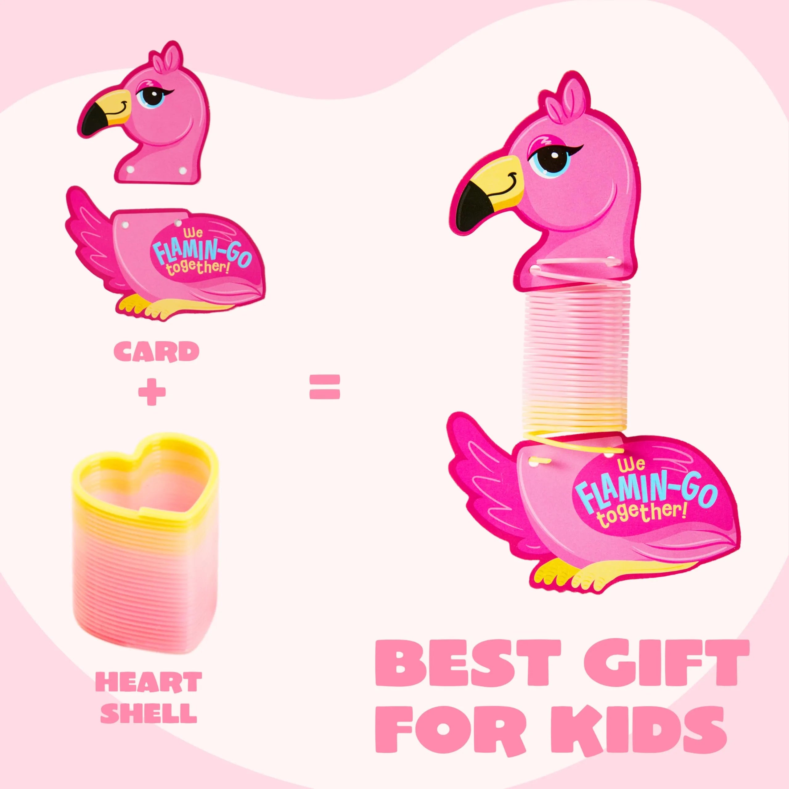 28 Packs Valentine’s Day Critter Kind Gift Cards with Colored Springs for Kids Classroom Exchange - Image 4