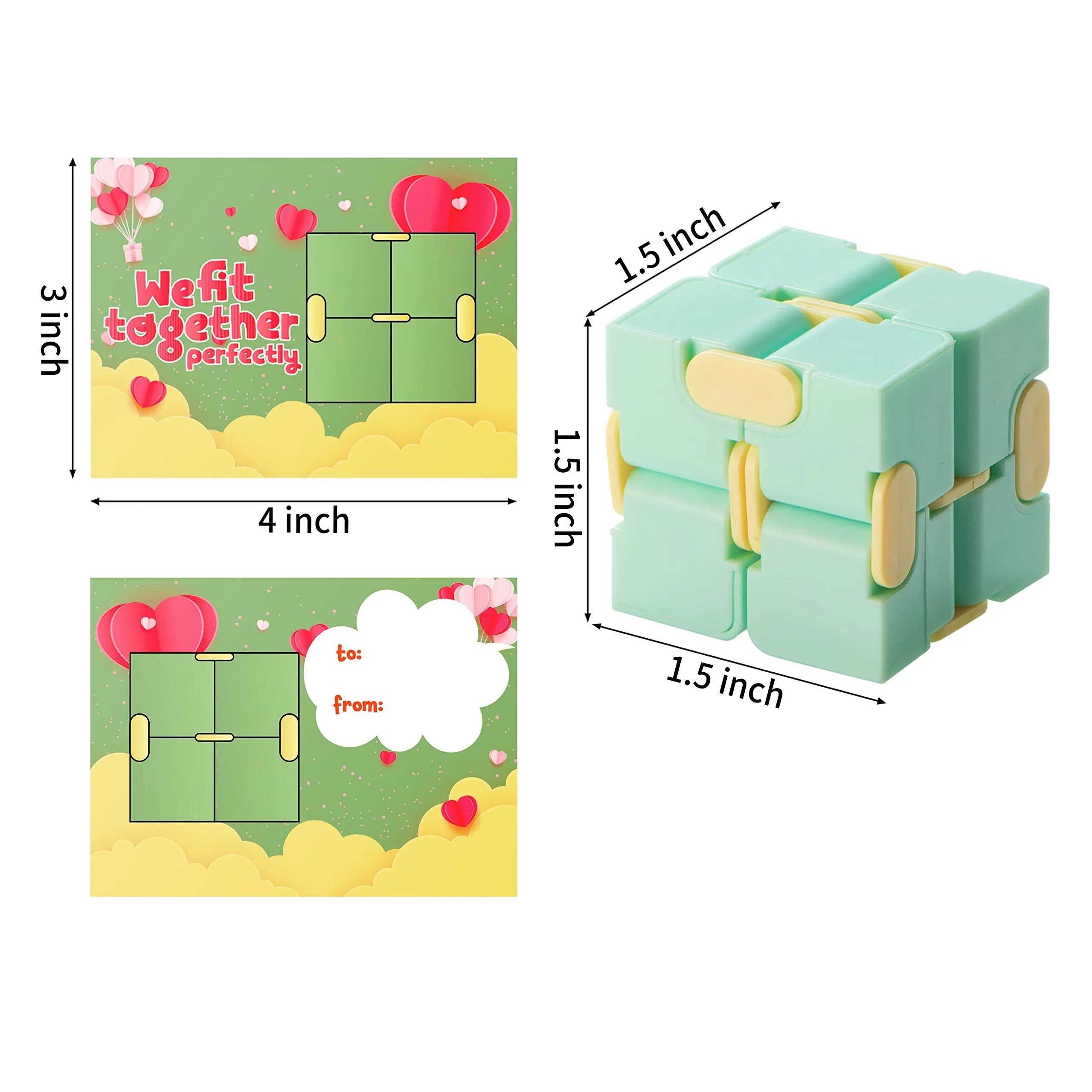 28Pcs Infinity Cube with Kids Valentines Cards for Classroom Exchange - Image 4