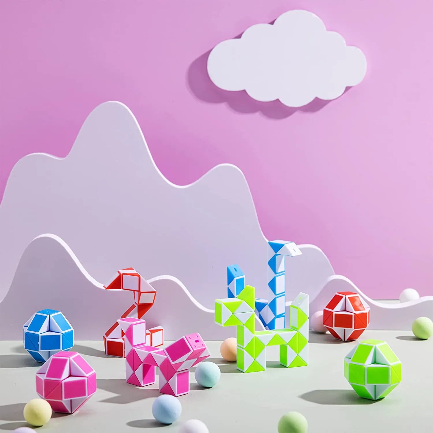 28Pcs Kids Valentines Cards with Snake Cube Twist Puzzles Toys-Classroom Exchange Gifts - Image 9