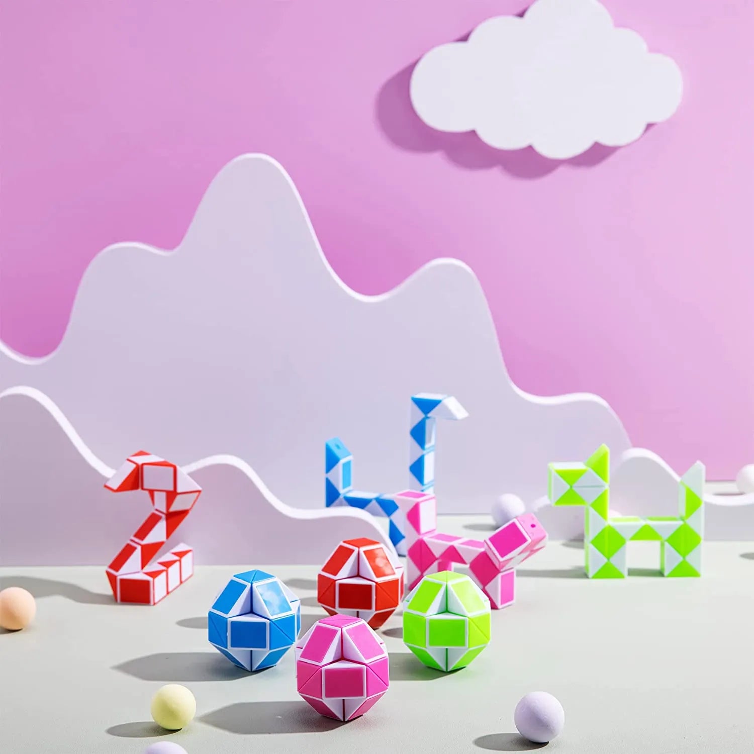 28Pcs Kids Valentines Cards with Snake Cube Twist Puzzles Toys-Classroom Exchange Gifts - Image 8