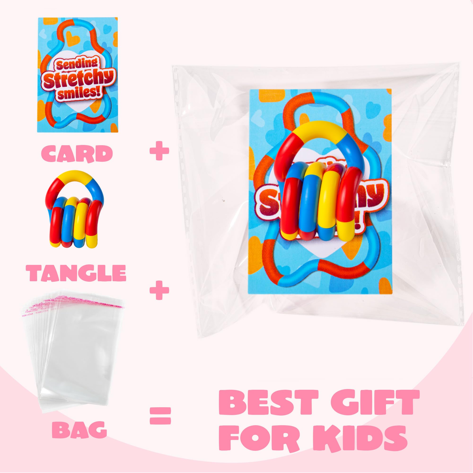 28 Pcs Valentine’s Day Twist & Spin Fidget Chains with Cards - Image 5