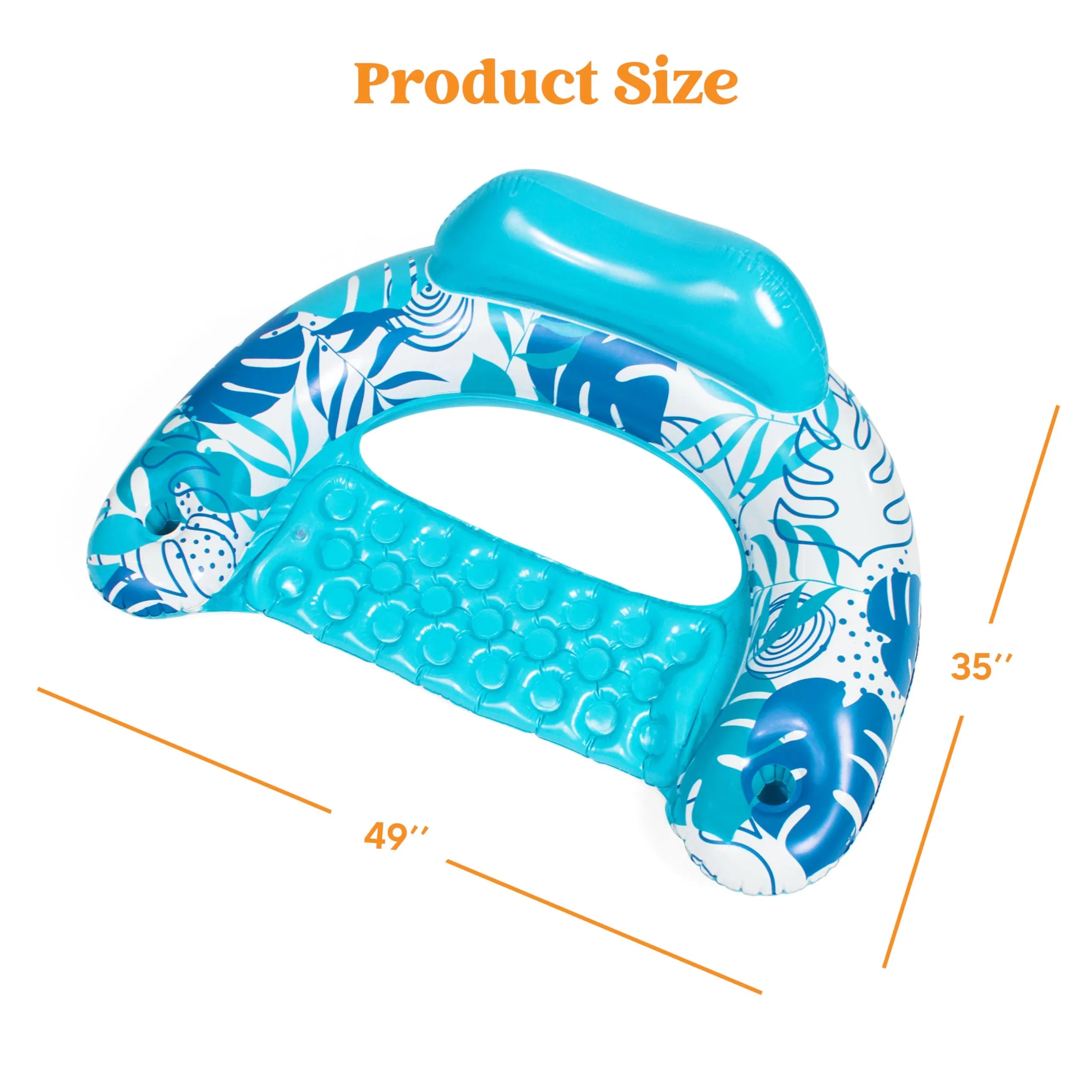 2 Pack Pool Chairs with Cup Holders,Blow up Floating Pool Floats Chair - Image 7