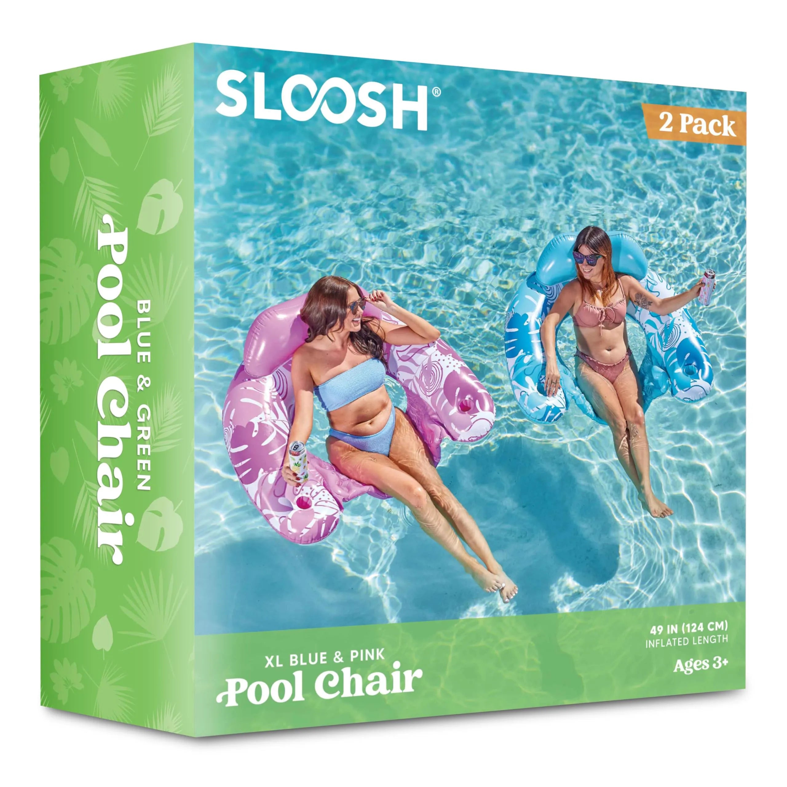 2 Pack Pool Chairs with Cup Holders,Blow up Floating Pool Floats Chair - Image 6