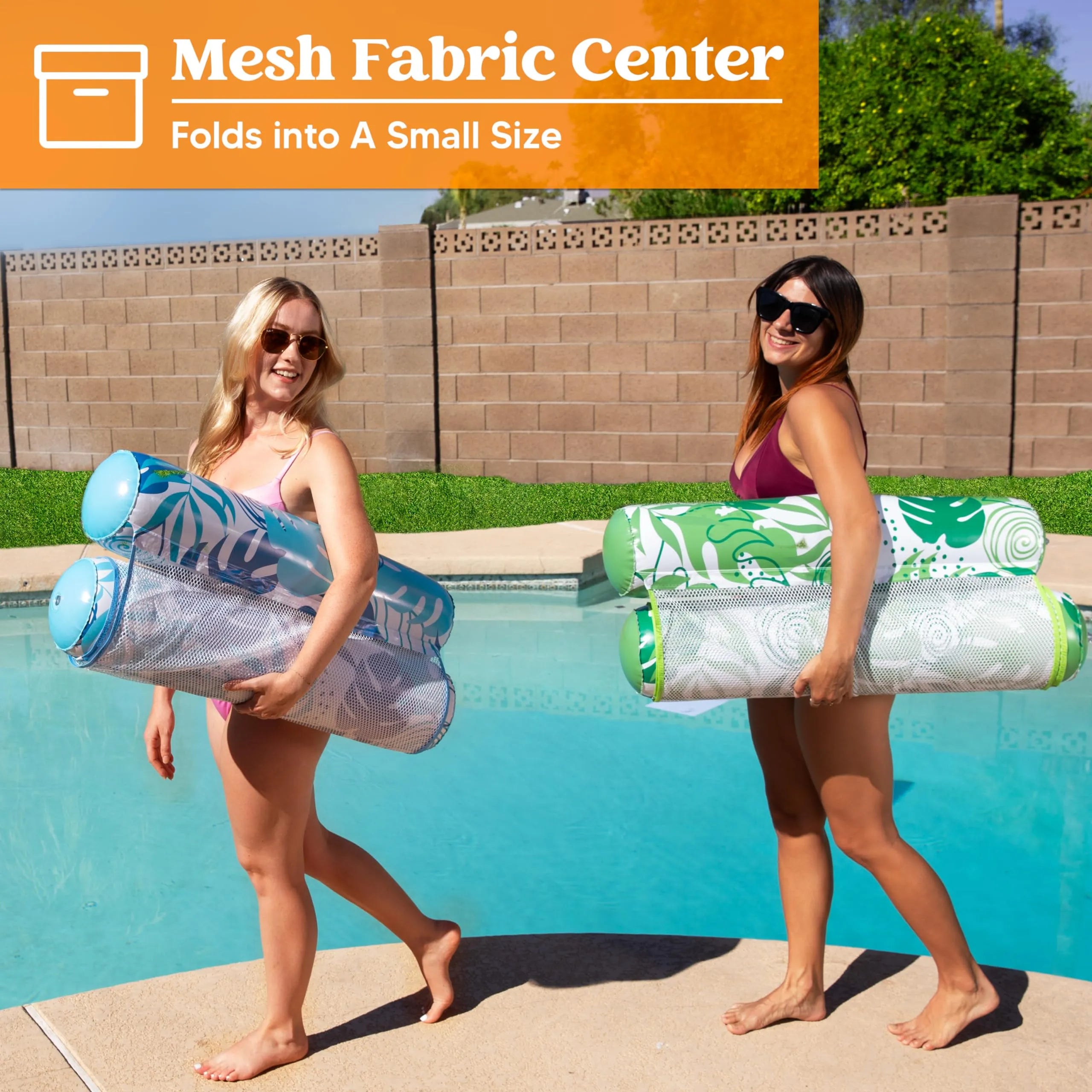 2 Packs 4-in-1 Multi-Purpose PVC Inflatable Pool Floats - Image 5