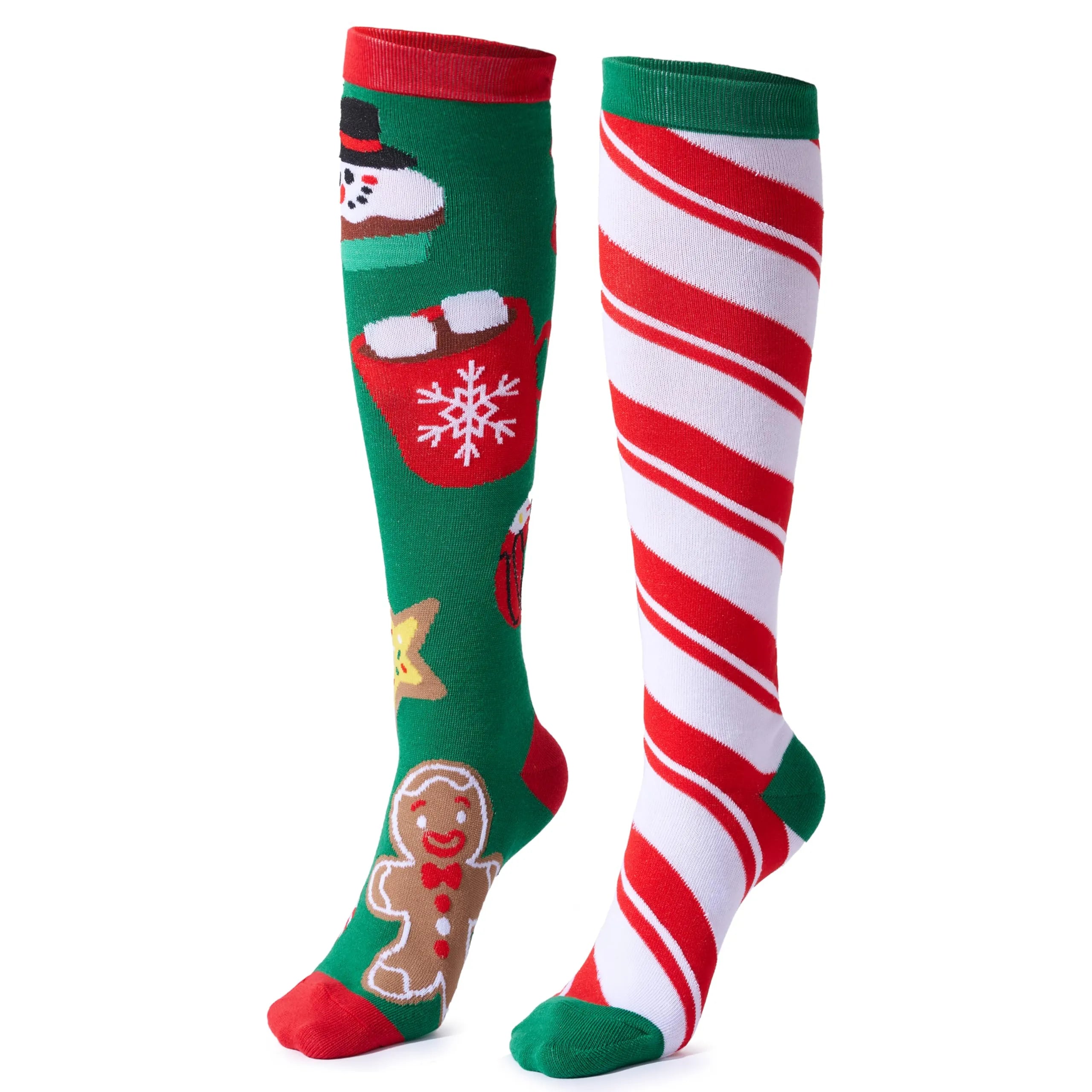 2 Packs Women Knee High Winter Socks for Xmas, Warm Soft Novelty Socks - Image 2