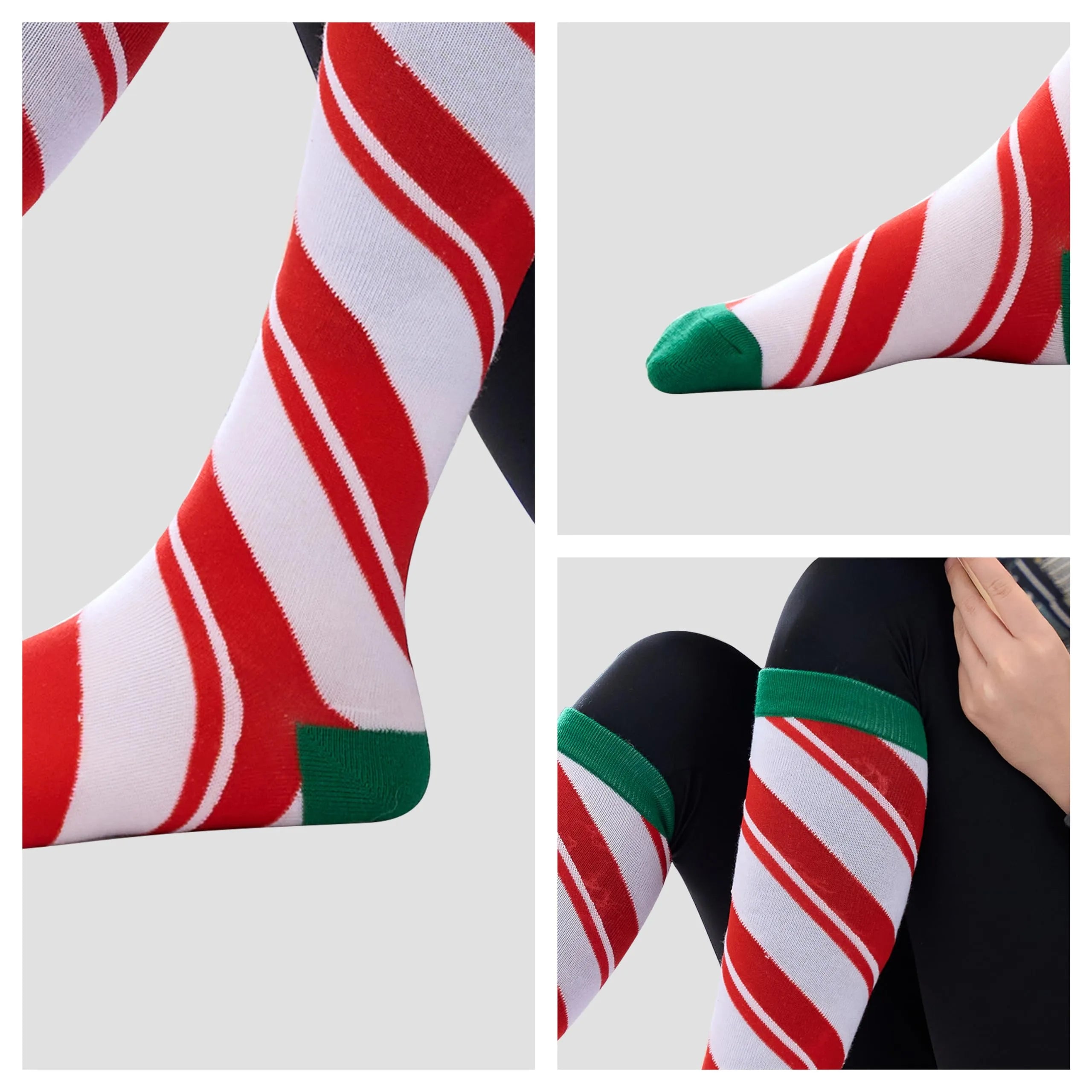 2 Packs Women Knee High Winter Socks for Xmas, Warm Soft Novelty Socks - Image 5