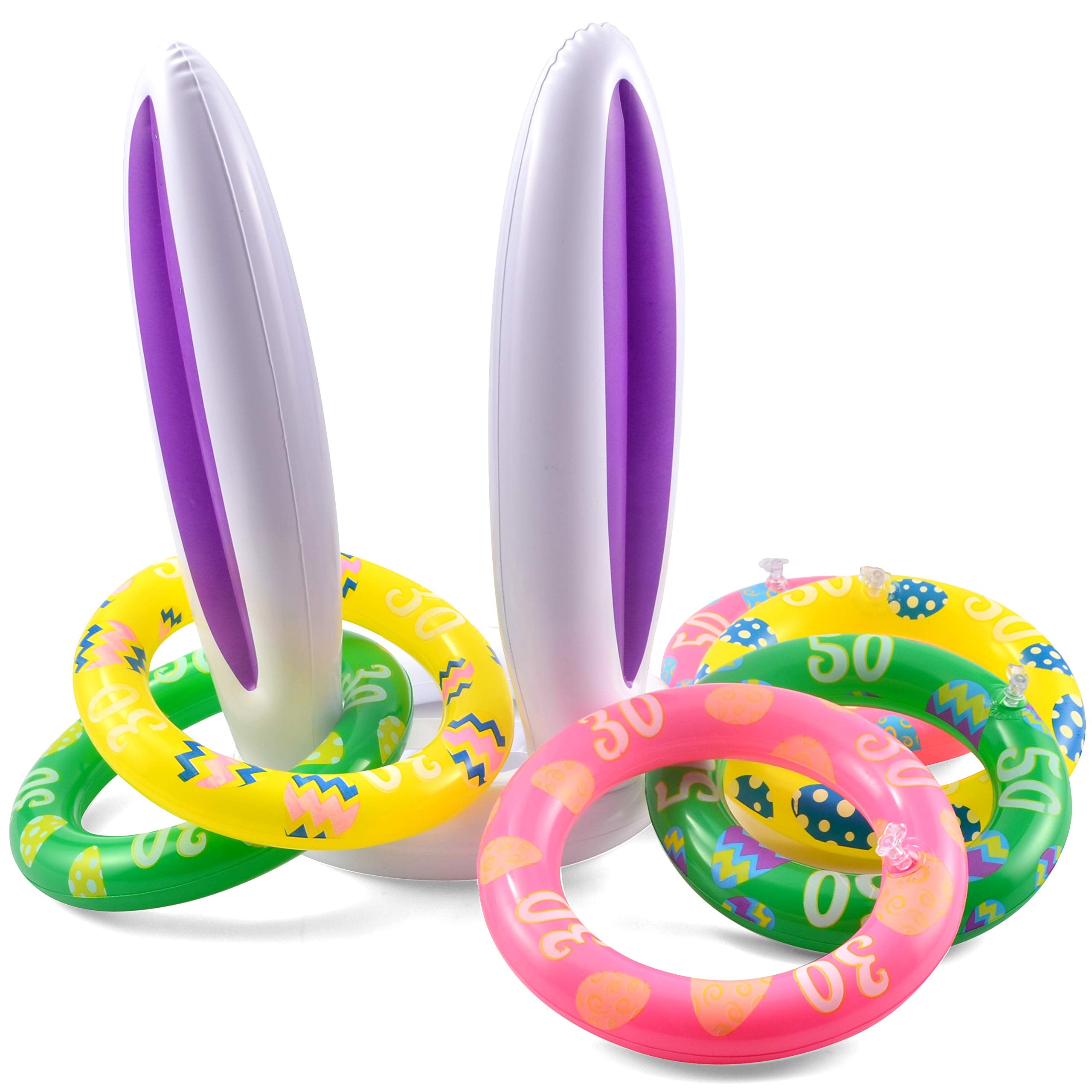 2 Sets Inflatable Bunny Ears Ring Toss Game for Indoor & Outdoor Party - Image 6