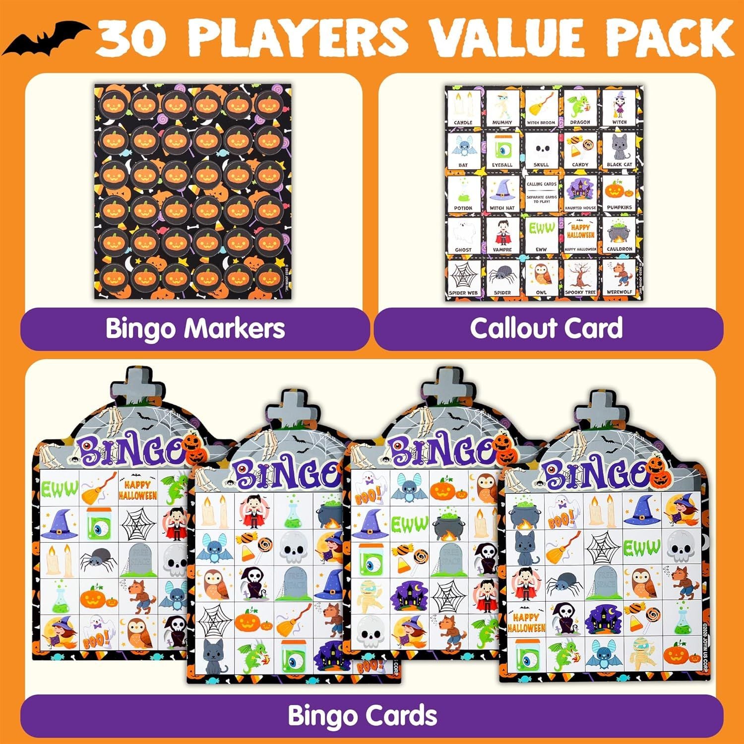 28pcs Halloween Bingo Card Game - Image 2