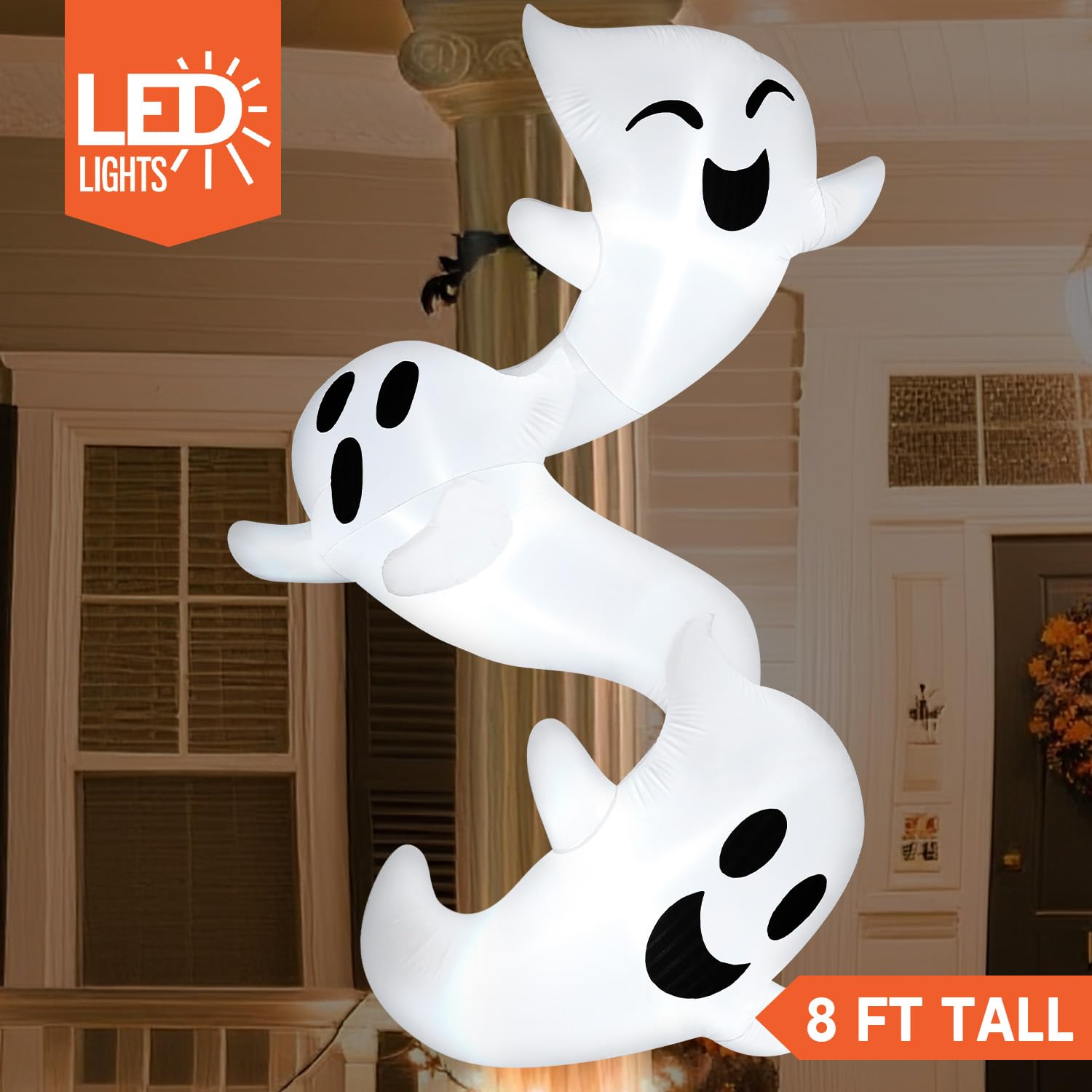 8ft Inflatable Ghosts Hugging Tree - Image 2