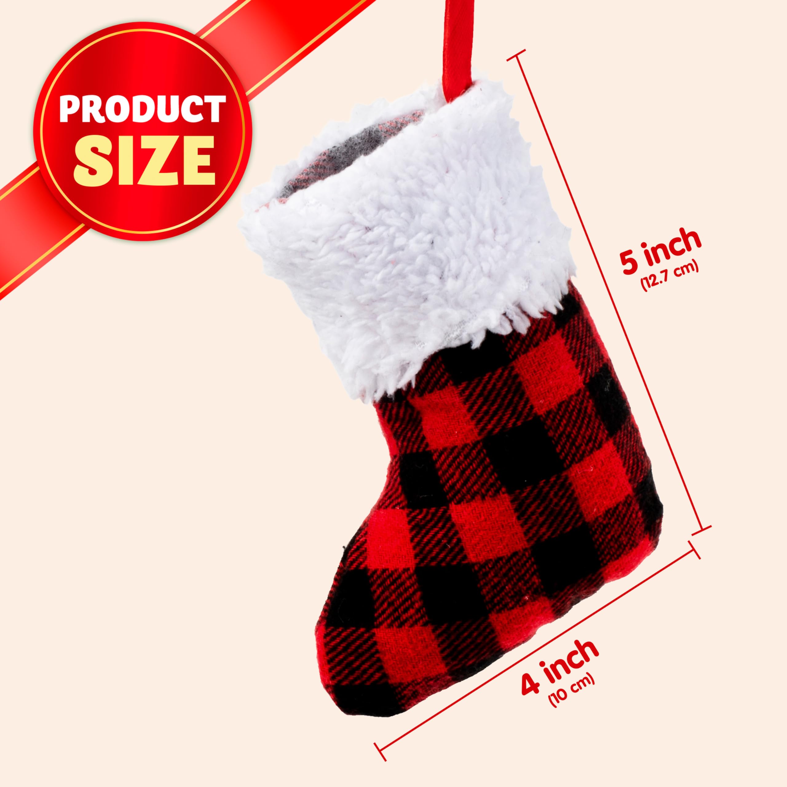 24 PCS 5” Mini Christmas Stocking - Image 2