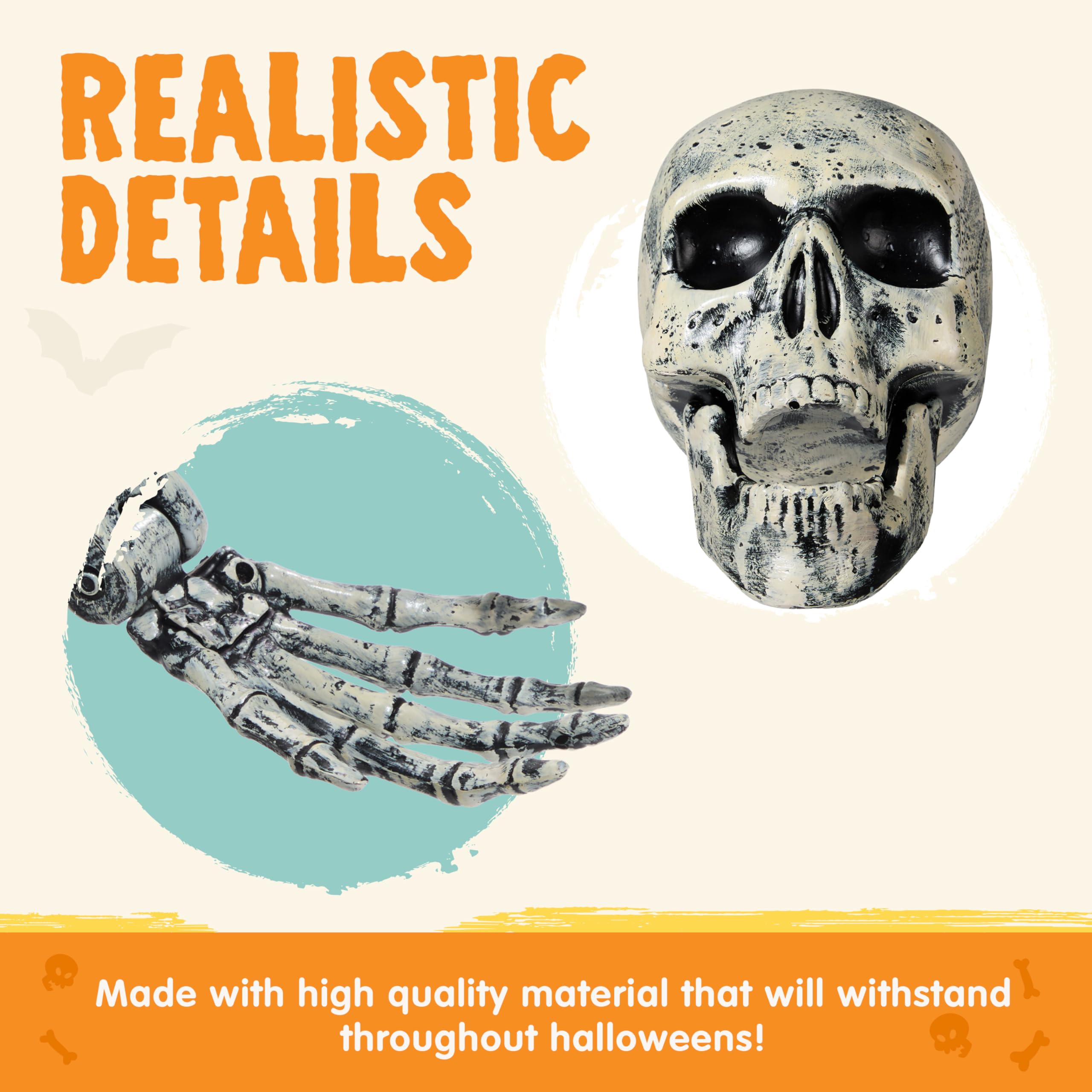 5 Pcs Life Size Skeleton Halloween Decorations Outdoor - Image 2