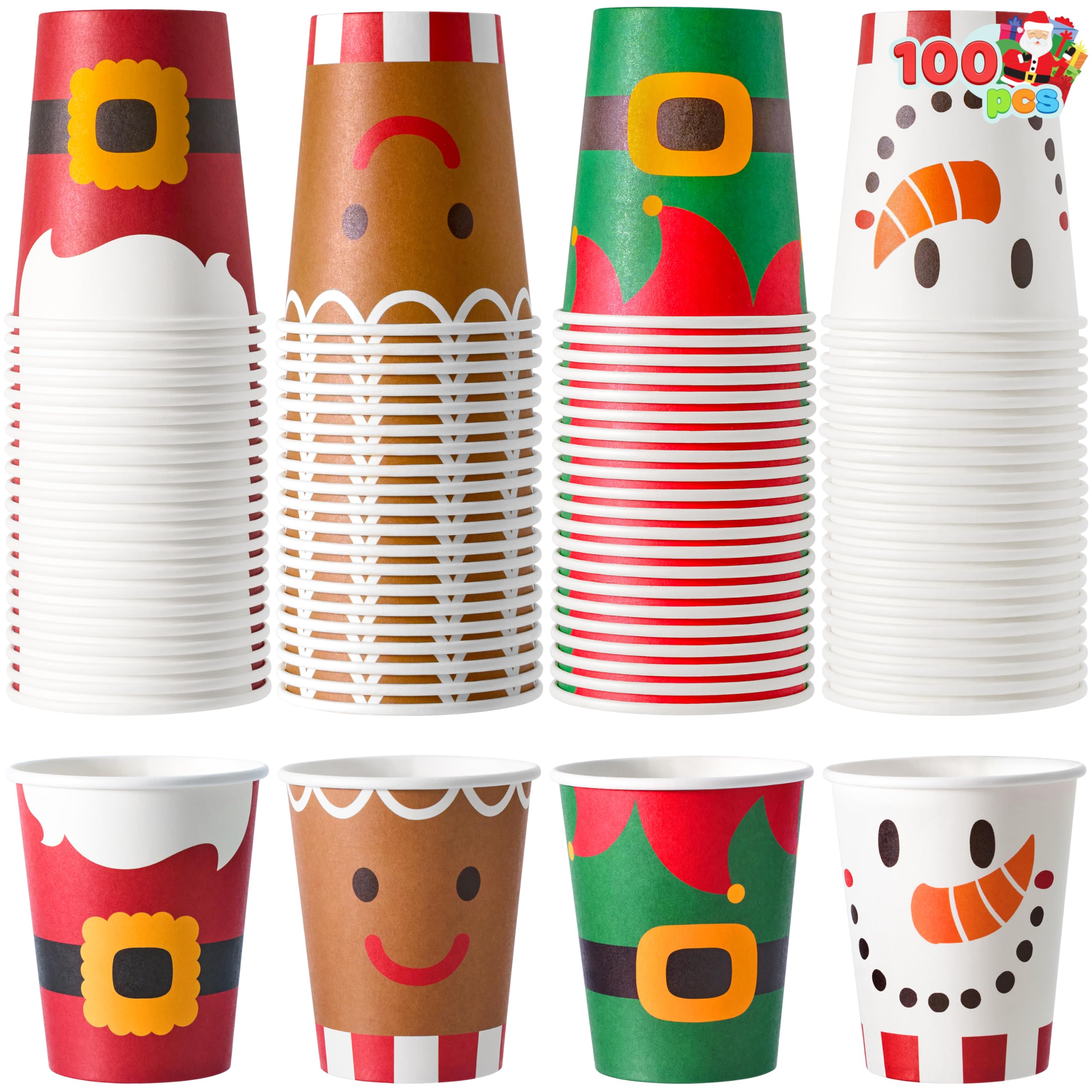 100PCS 9oz Christmas Disposable Paper Cups - Image 2