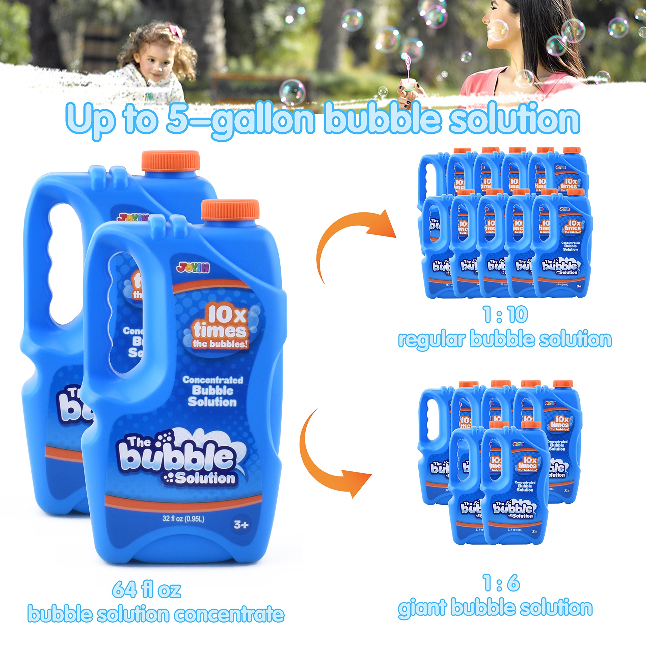 32 oz Bubble Solution Concentrated, 2 pcs Blue - Image 2