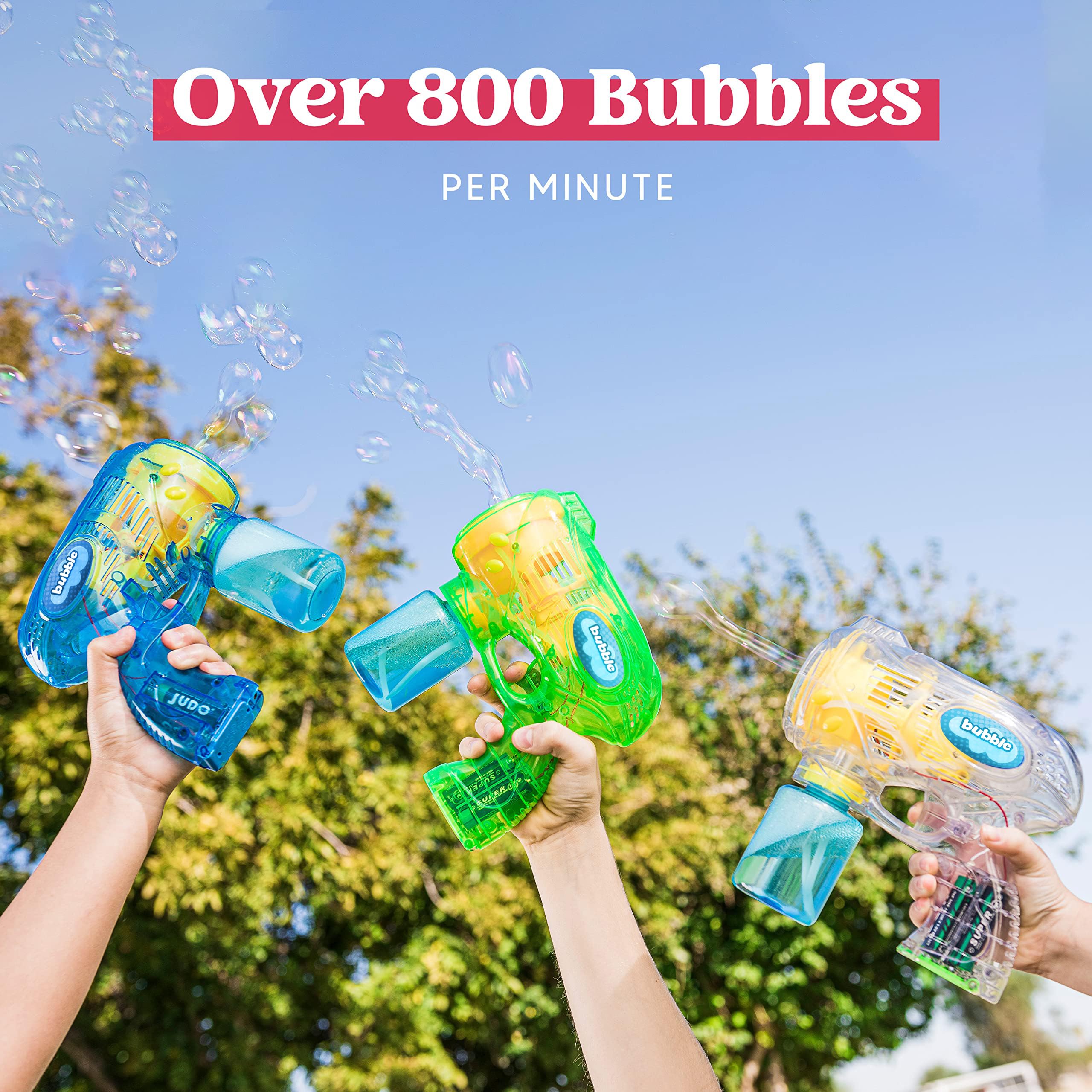 Bubble Guns 3 Colors With 5 Built-in wands - Image 2