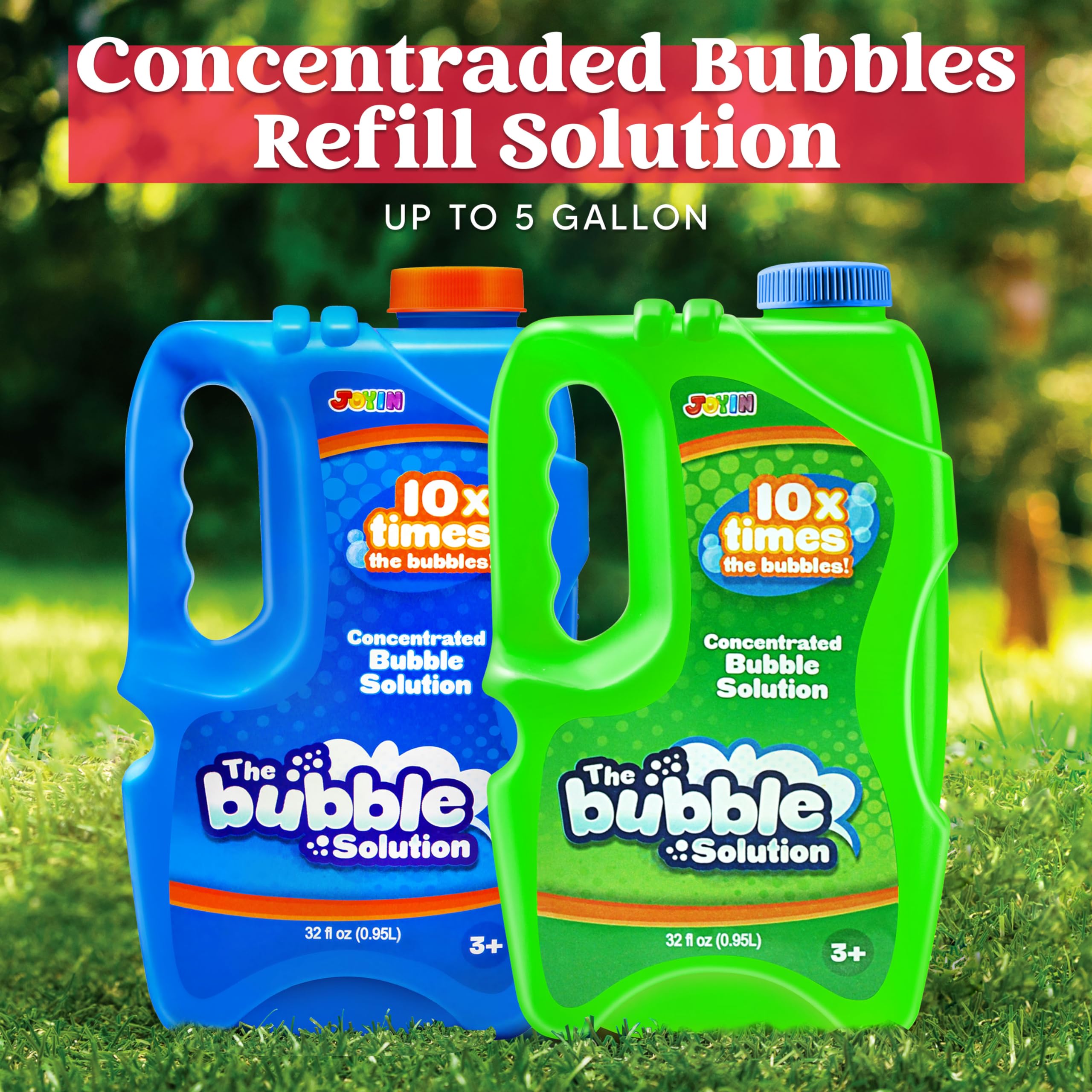 2 Bottles Bubbles Refill Solutions 64oz (up to 5 Gallon) for Bubble Machine - Image 2