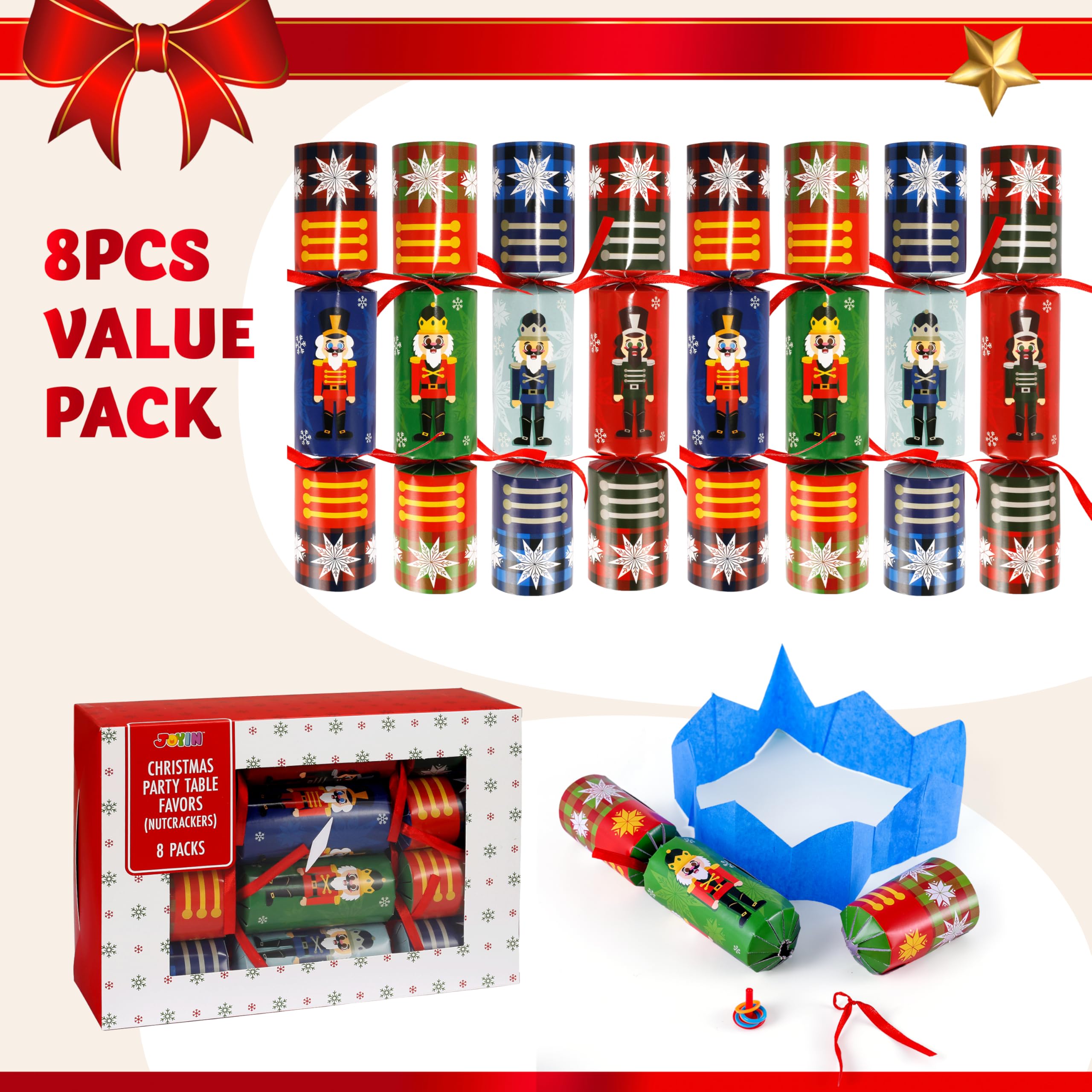 Christmas Party Table Favors (Nutcrackers), 8 Pack - Image 2
