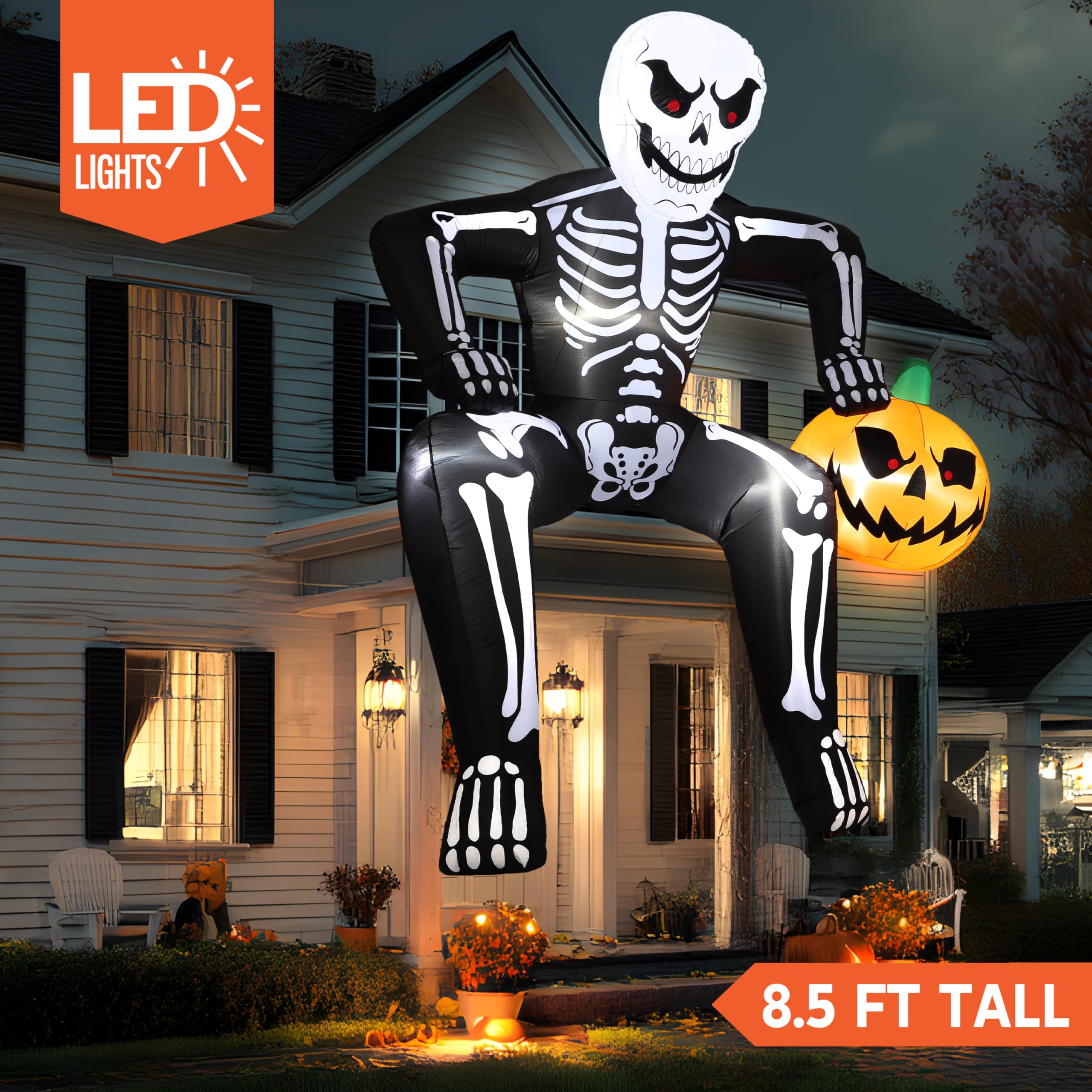 8.5ft Halloween Inflatable Skeleton - Image 2