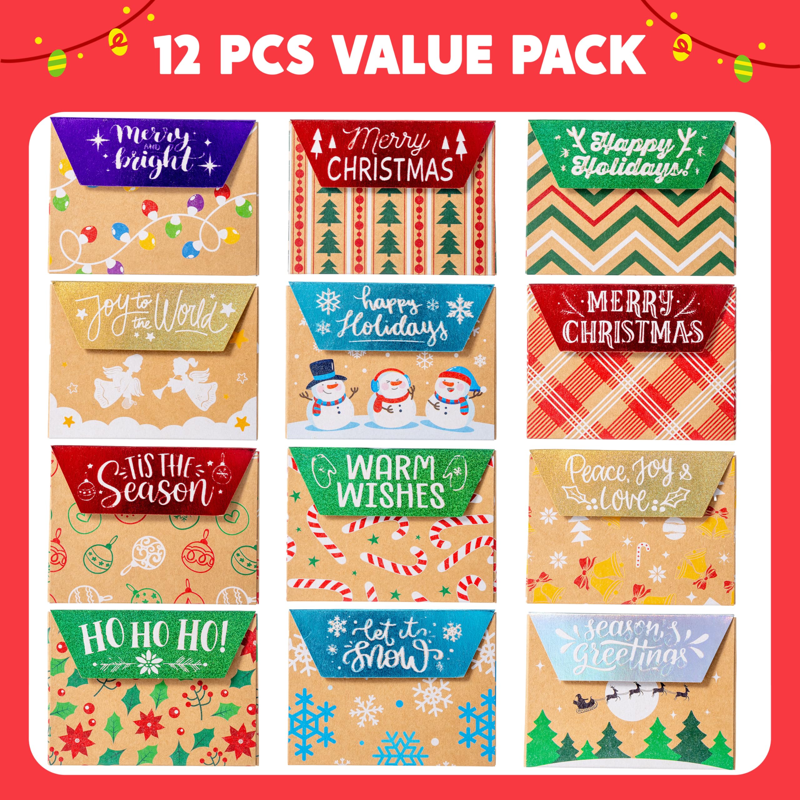 12PCS Gift Card Boxes Holder for Christmas - Image 2