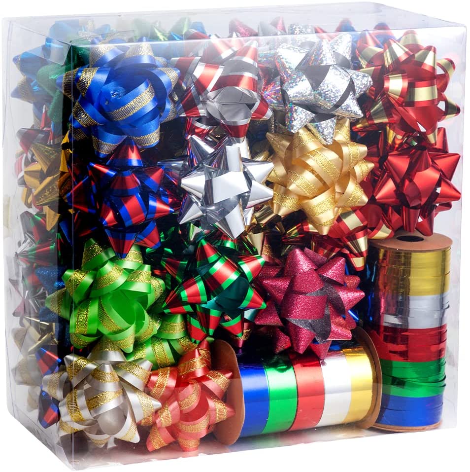 3 inch Christmas Gift Bows, 75 Pcs - Image 3
