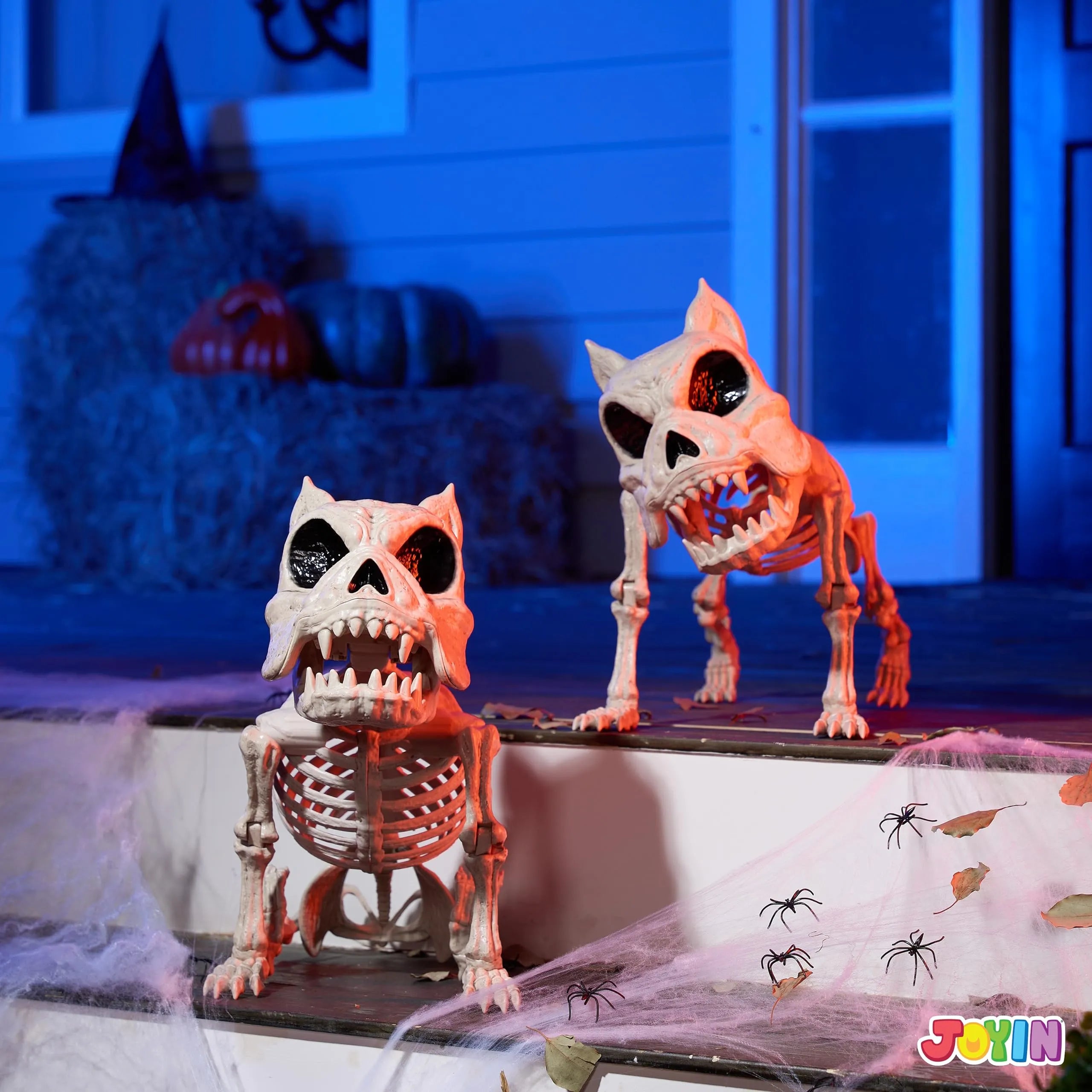 2 PCS 16in Halloween Pose-N-Stay Dog Skeleton Decoration Animal - Image 5
