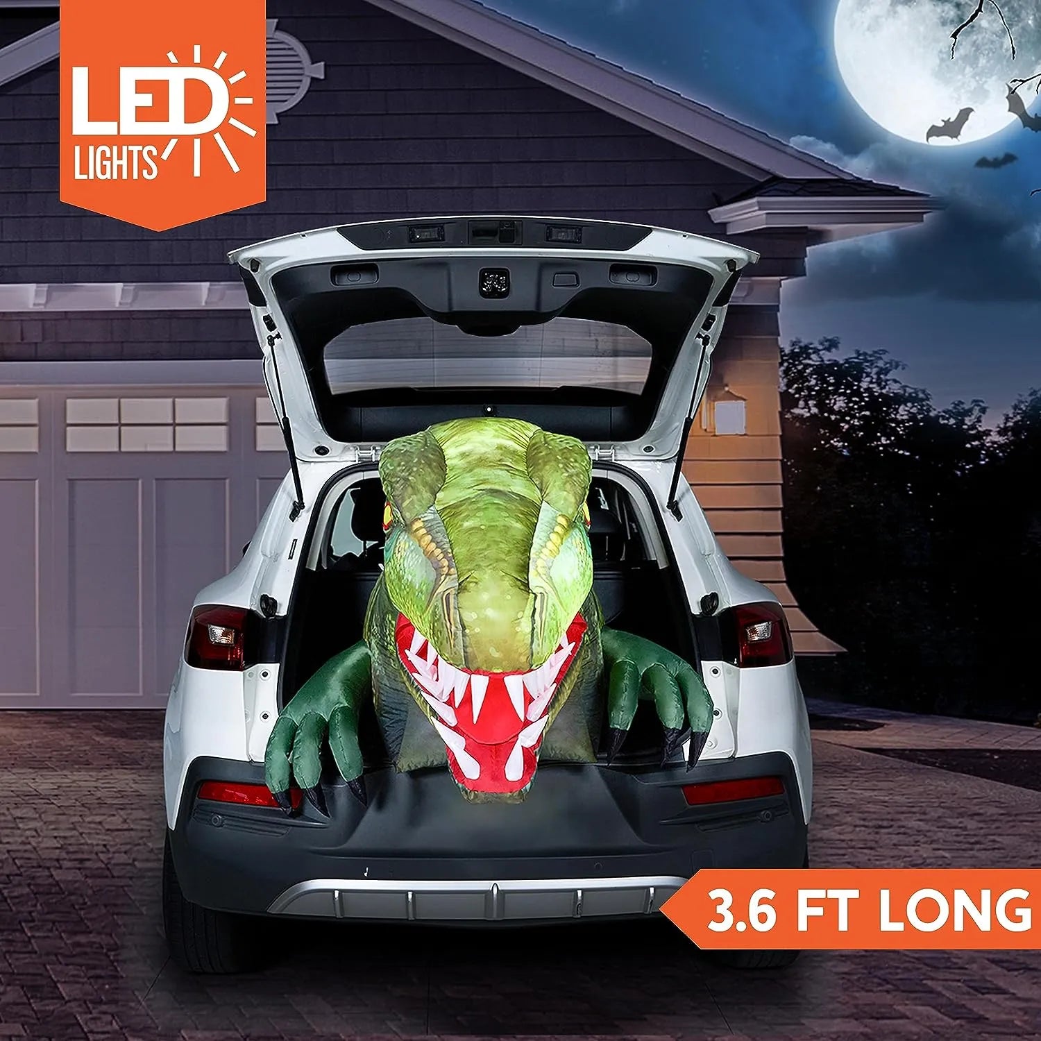 3.6ft Dinosaur Trunk or Treat Halloween Inflatable - Image 2
