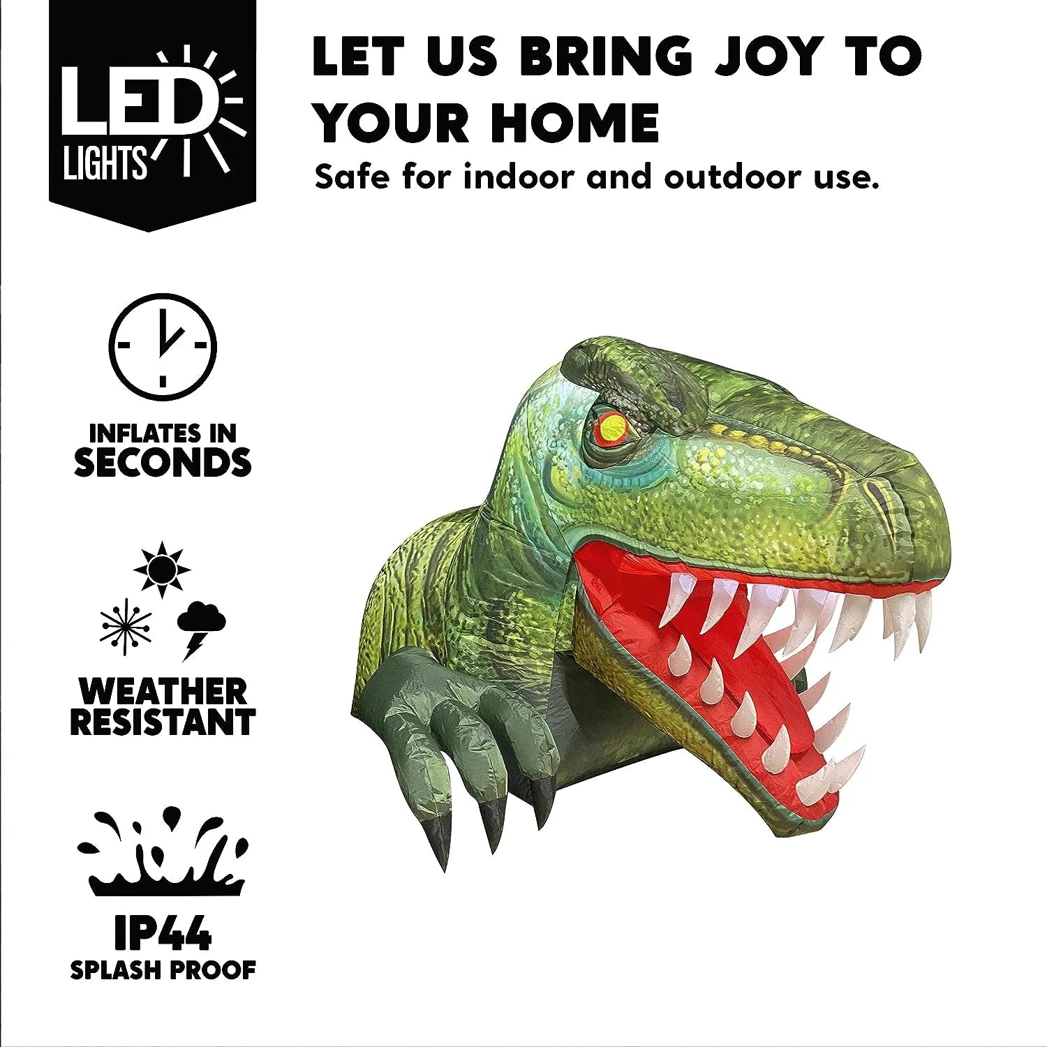 3.6ft Dinosaur Trunk or Treat Halloween Inflatable - Image 4