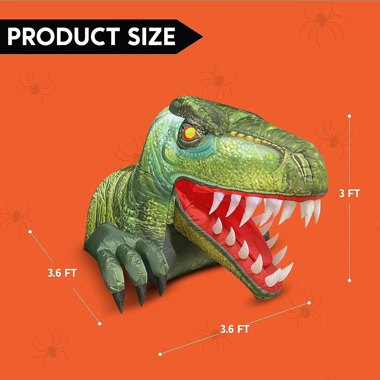 3.6ft Dinosaur Trunk or Treat Halloween Inflatable - Image 5