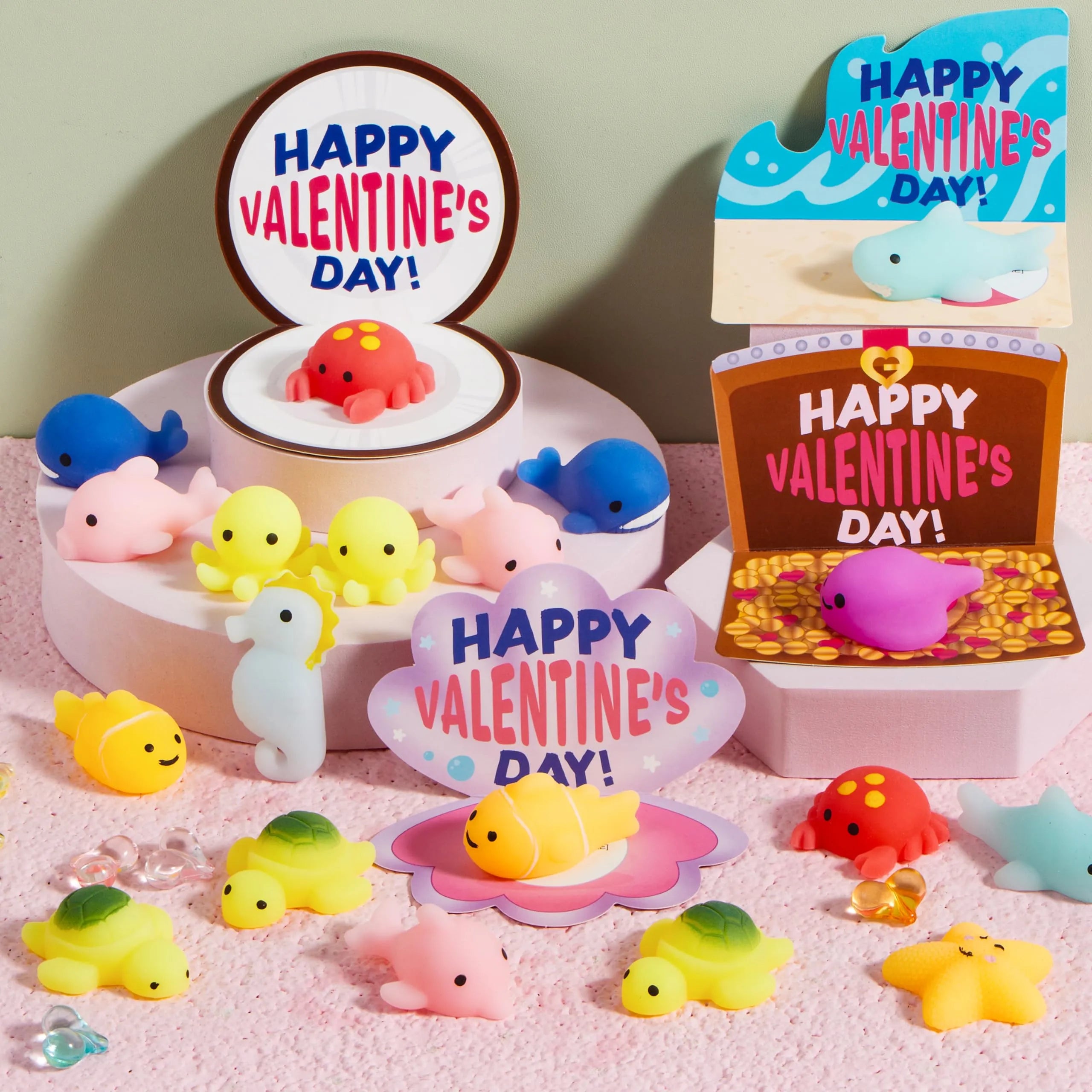 30 Packs Valentine Day Gift Cards with Mochi Squishy Toys for Kids Exchange Prizes - Image 4