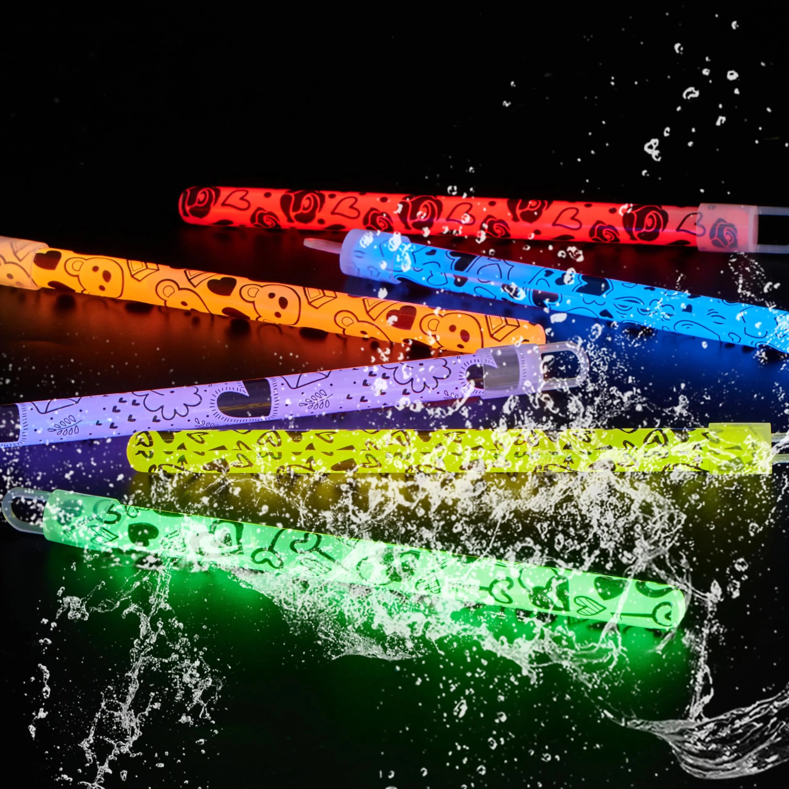 30 Packs Valentine’s Day Gifts Cards with Bright Large Glow Sticks for Kids Classroom Exchange Toy - Image 6