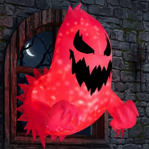 Joiedomi 4.5FT Halloween Inflatable Ghost with Spinning LED