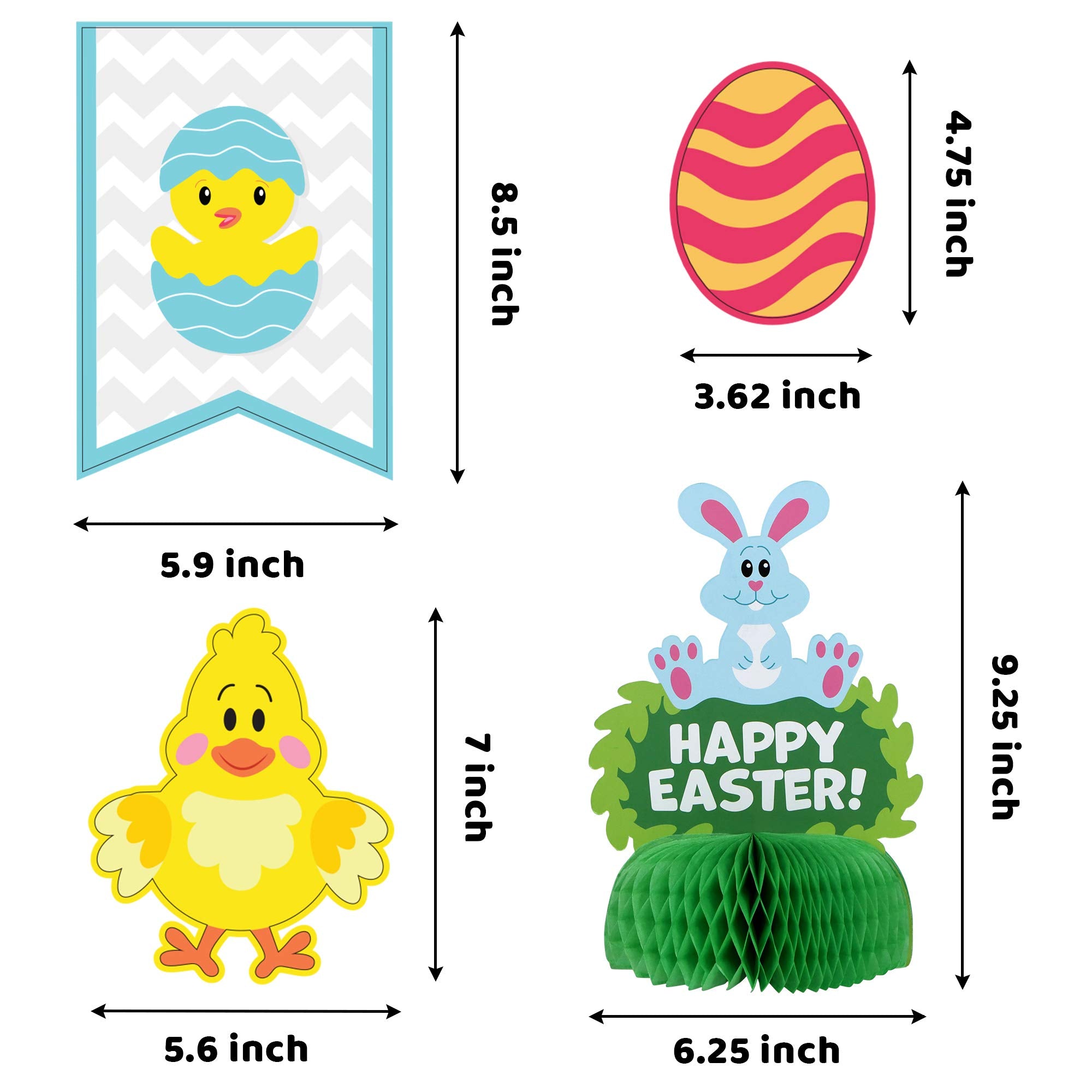 31 Pcs Easter Foil Swirl Hanging Decorations for Party - Image 6