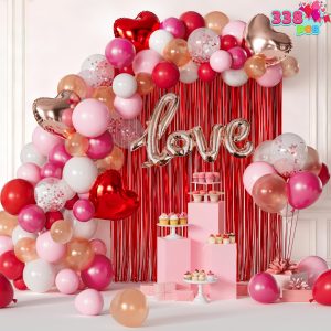 338 Pcs Valentines Day Balloon Arch Set