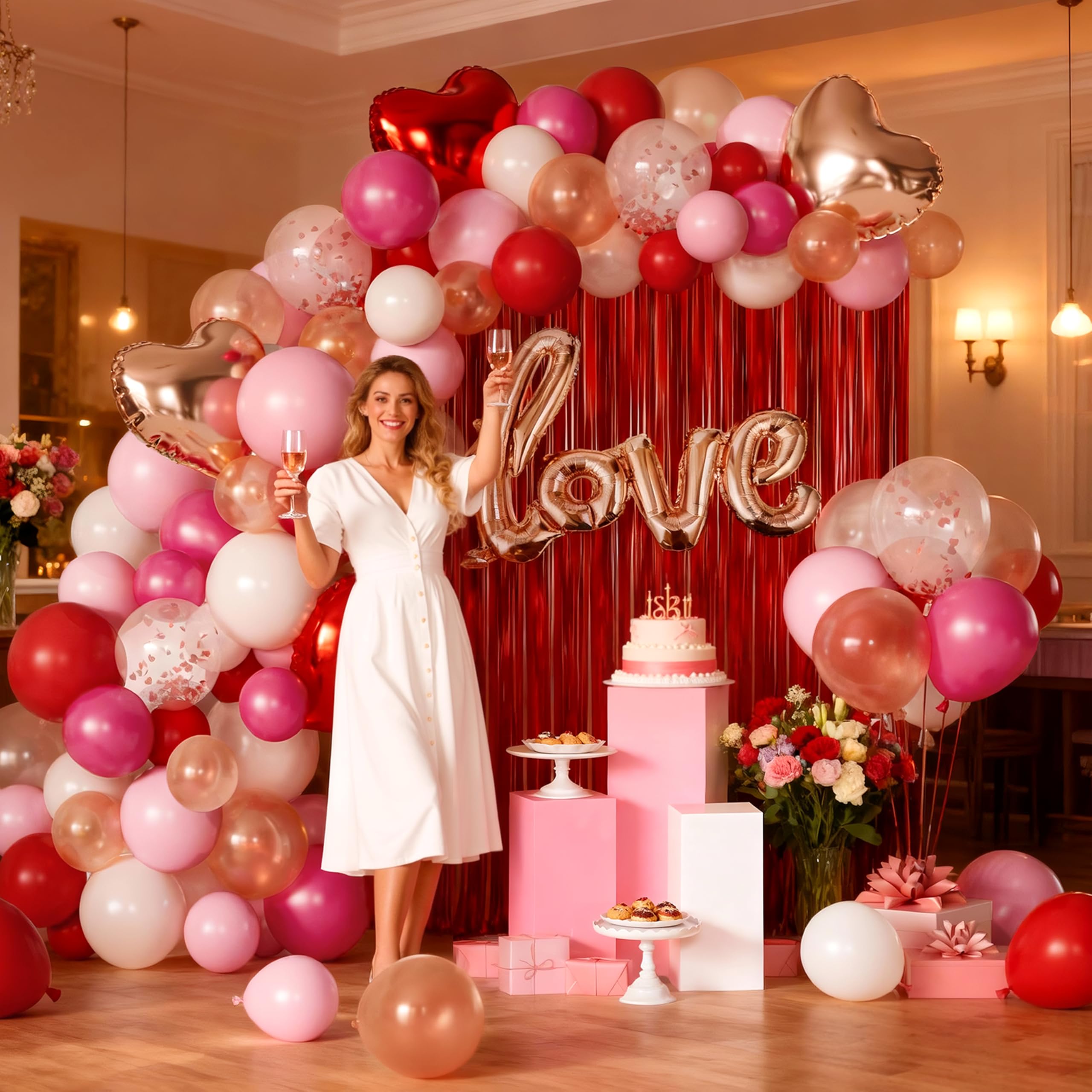 338 Pcs Valentines Day Balloon Arch Set - Image 3