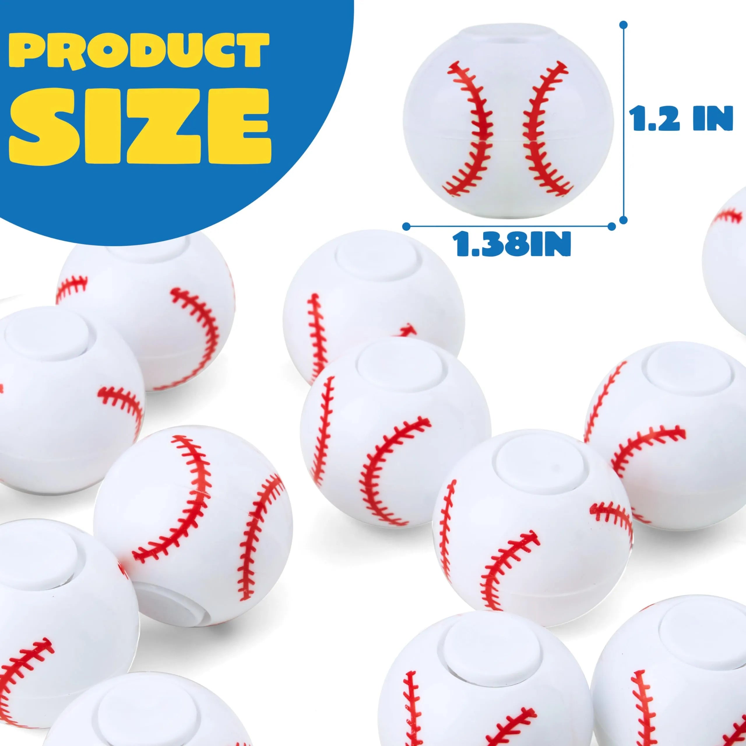 36 Pack Kids Baseball Fidget Spinners Party Favors Toys - Image 7