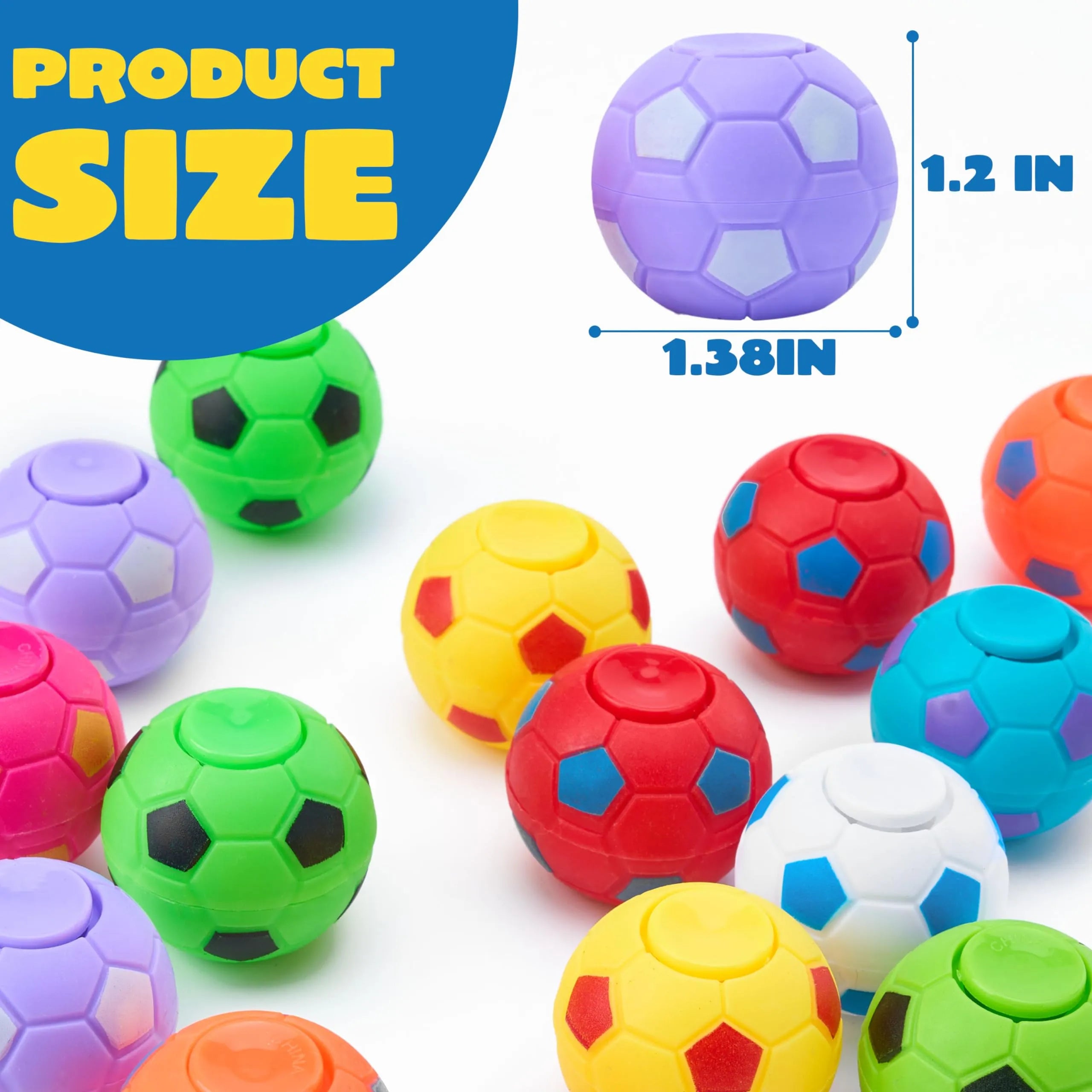 36 Pack Soccer Fidget Spinners, Kids Soccer Party Favors Fidget Toys Bulk - Image 7